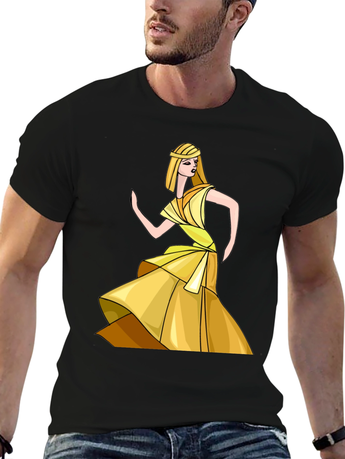 Egyptian Queen Graphic Tee - Stylish Black T-Shirt