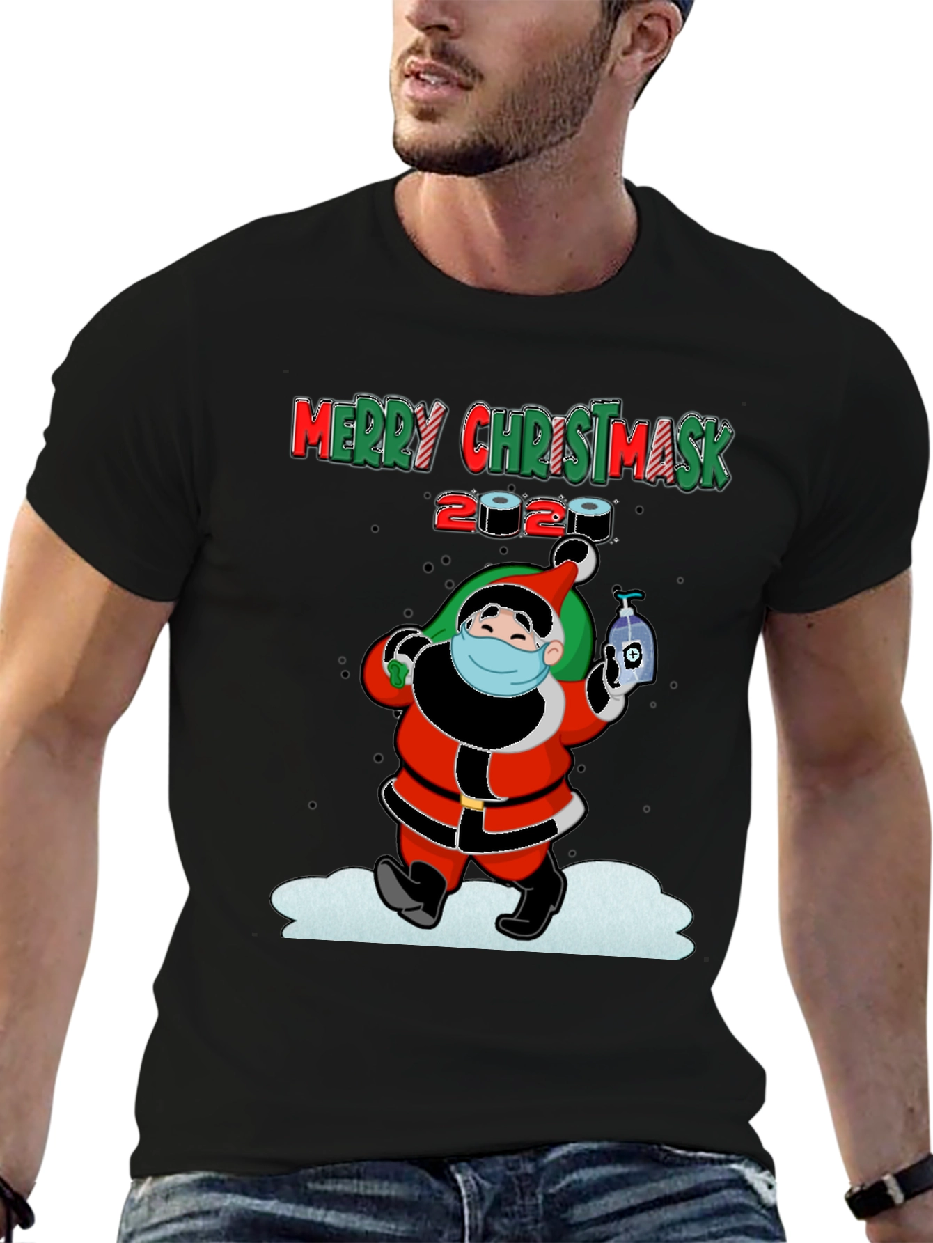 Merry Christmask 2020 Santa T-Shirt