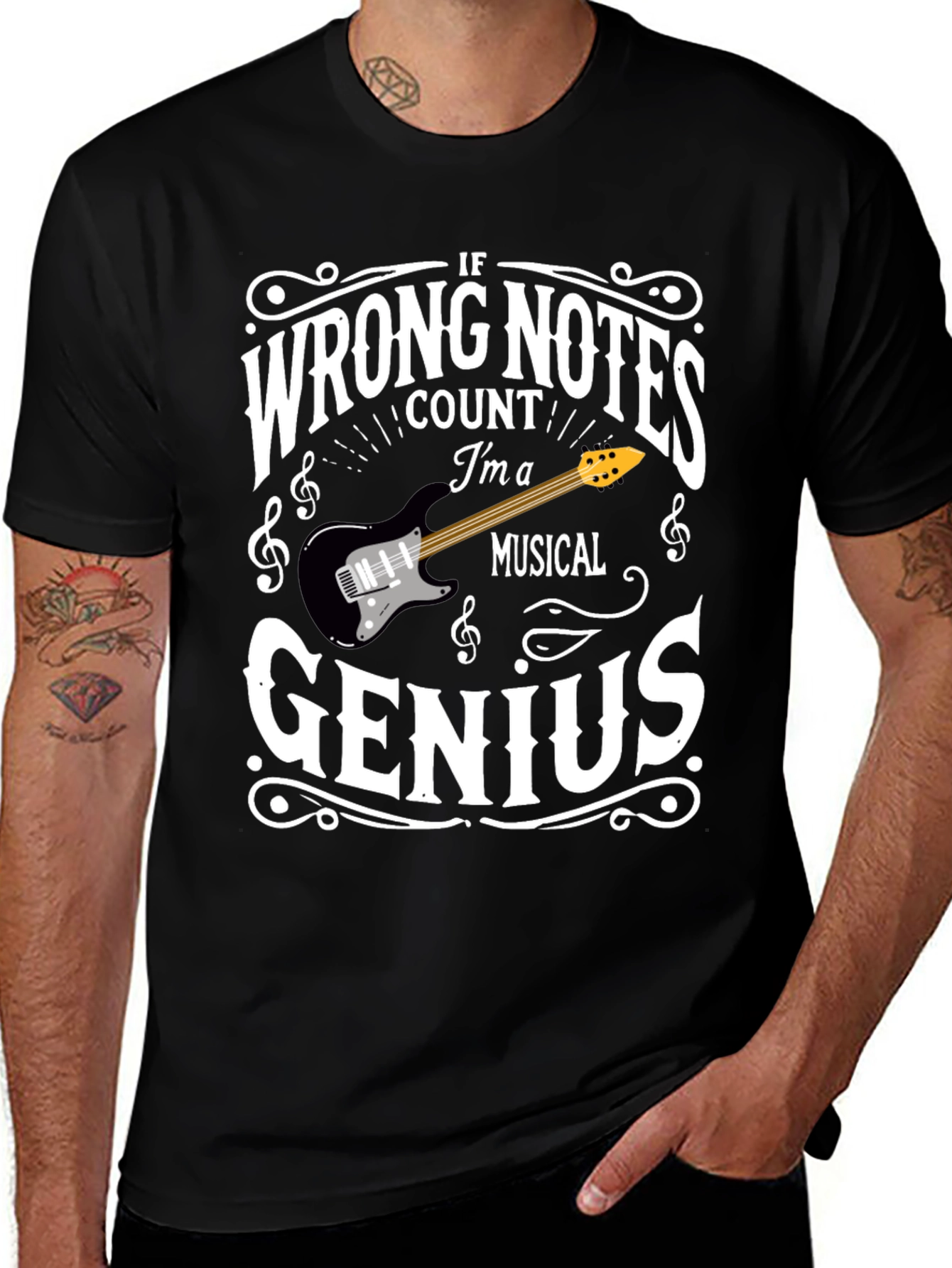 Musical Genius Graphic Tee - Funny Musician T-Shirt