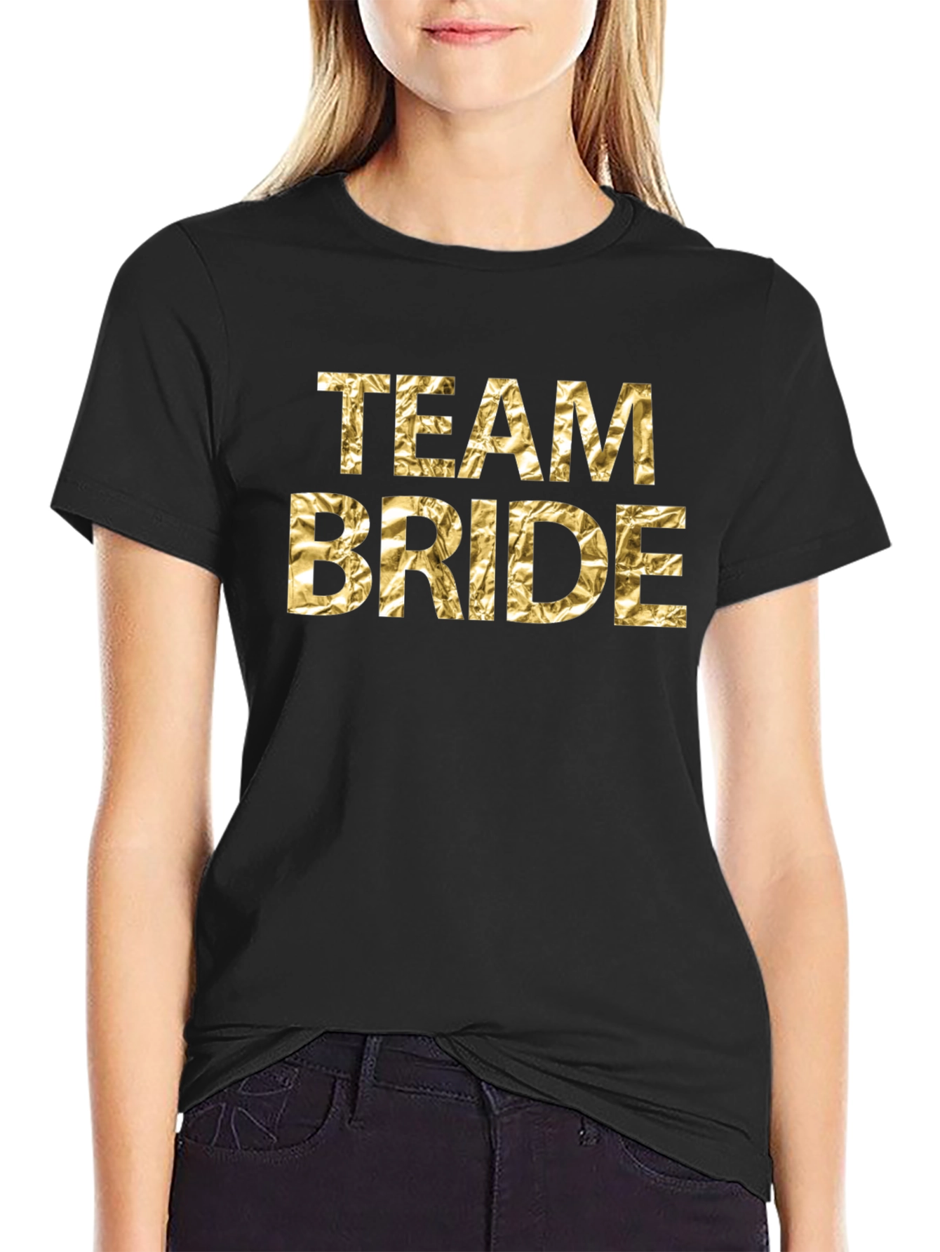 Team Bride Gold Foil T-Shirt