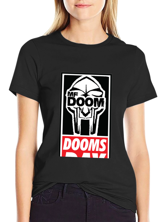 MF DOOM Graphic Print Black T-Shirt