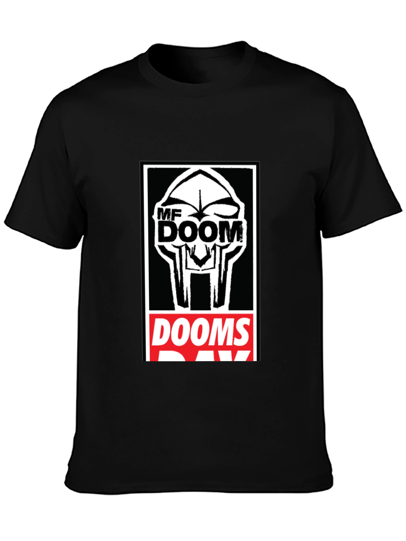 MF DOOM Graphic Print Black T-Shirt