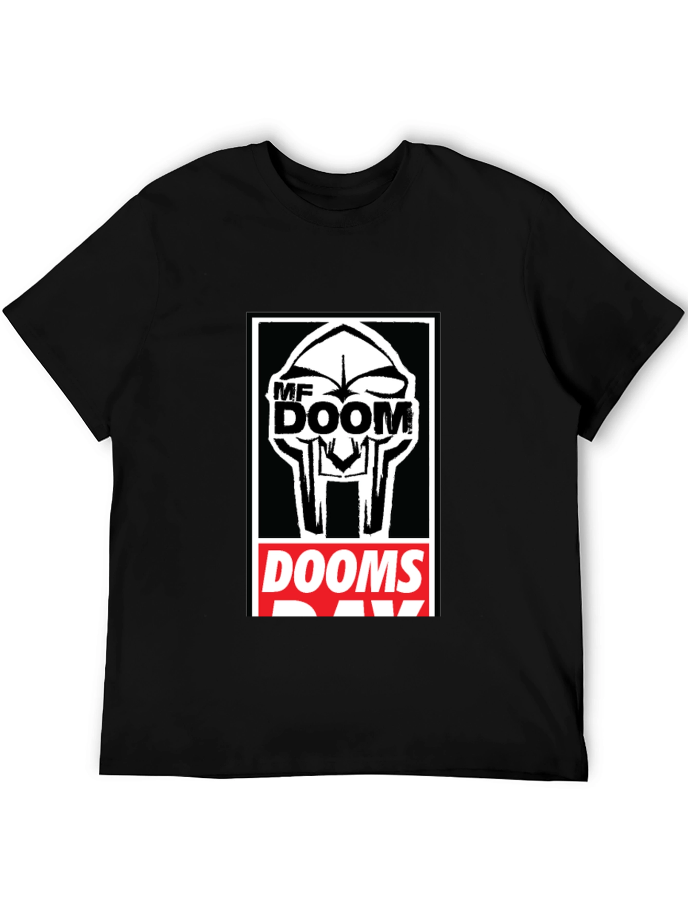 MF DOOM Graphic Print Black T-Shirt
