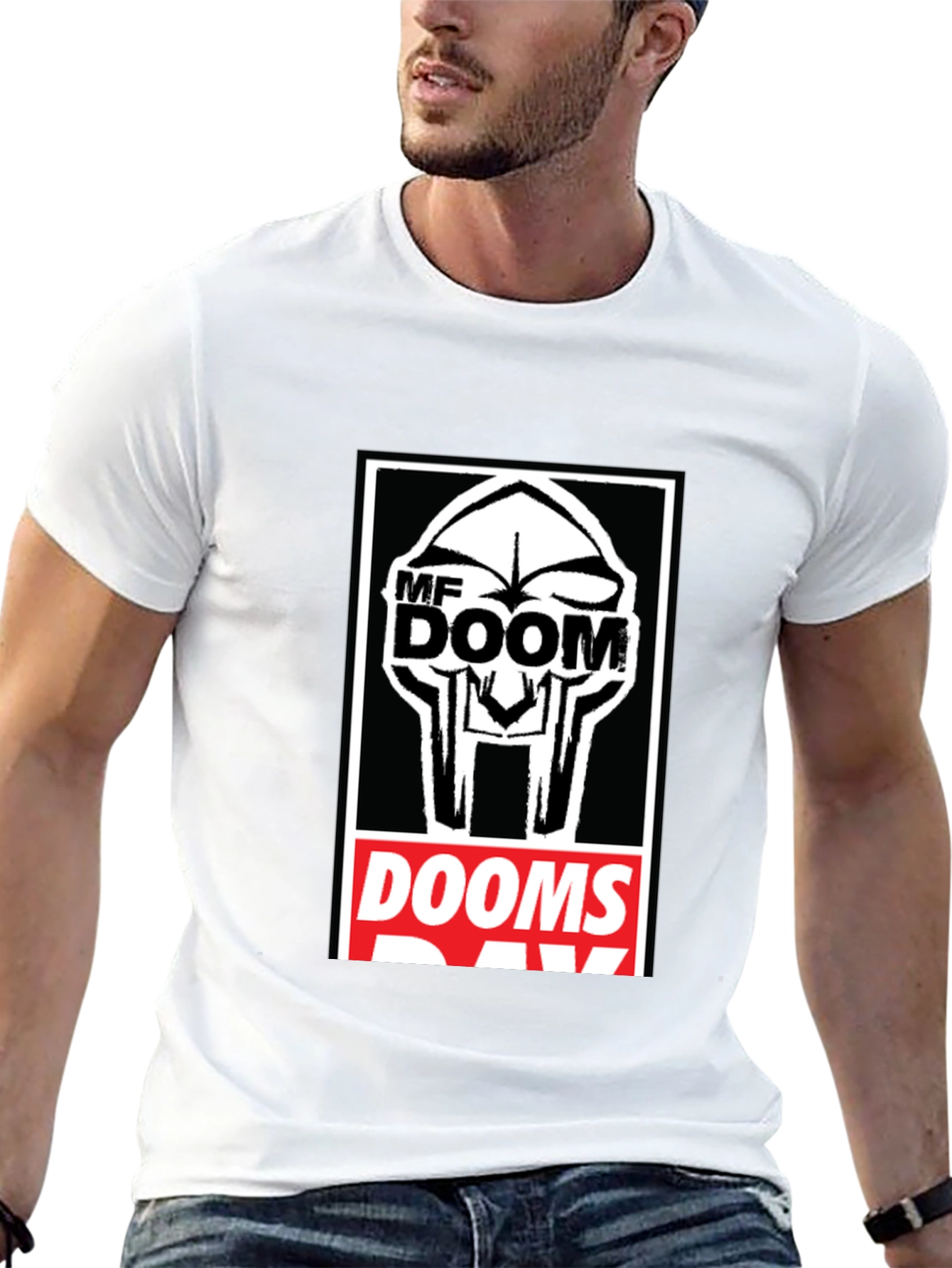 MF DOOM Graphic Print Black T-Shirt
