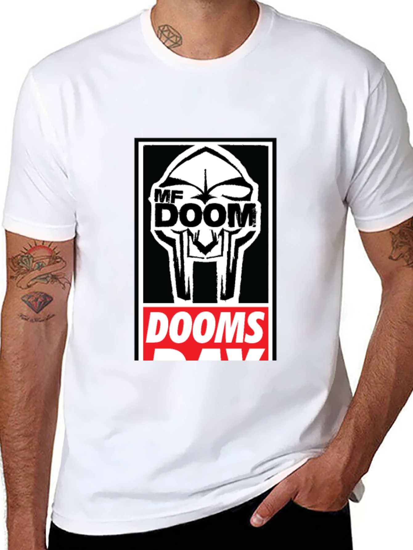 MF DOOM Graphic Print Black T-Shirt