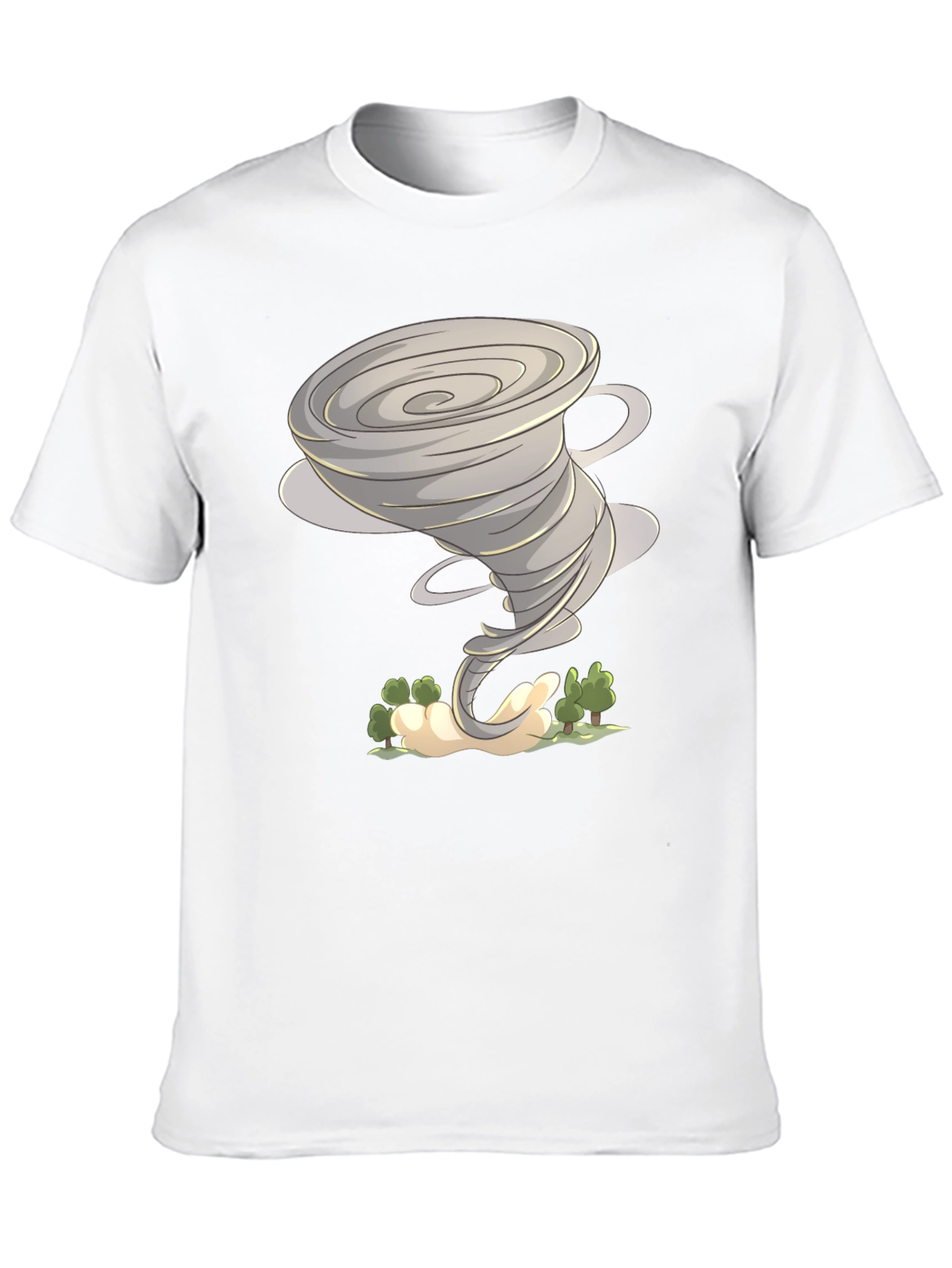 Tornado Graphic Tee - Black Cotton Shirt