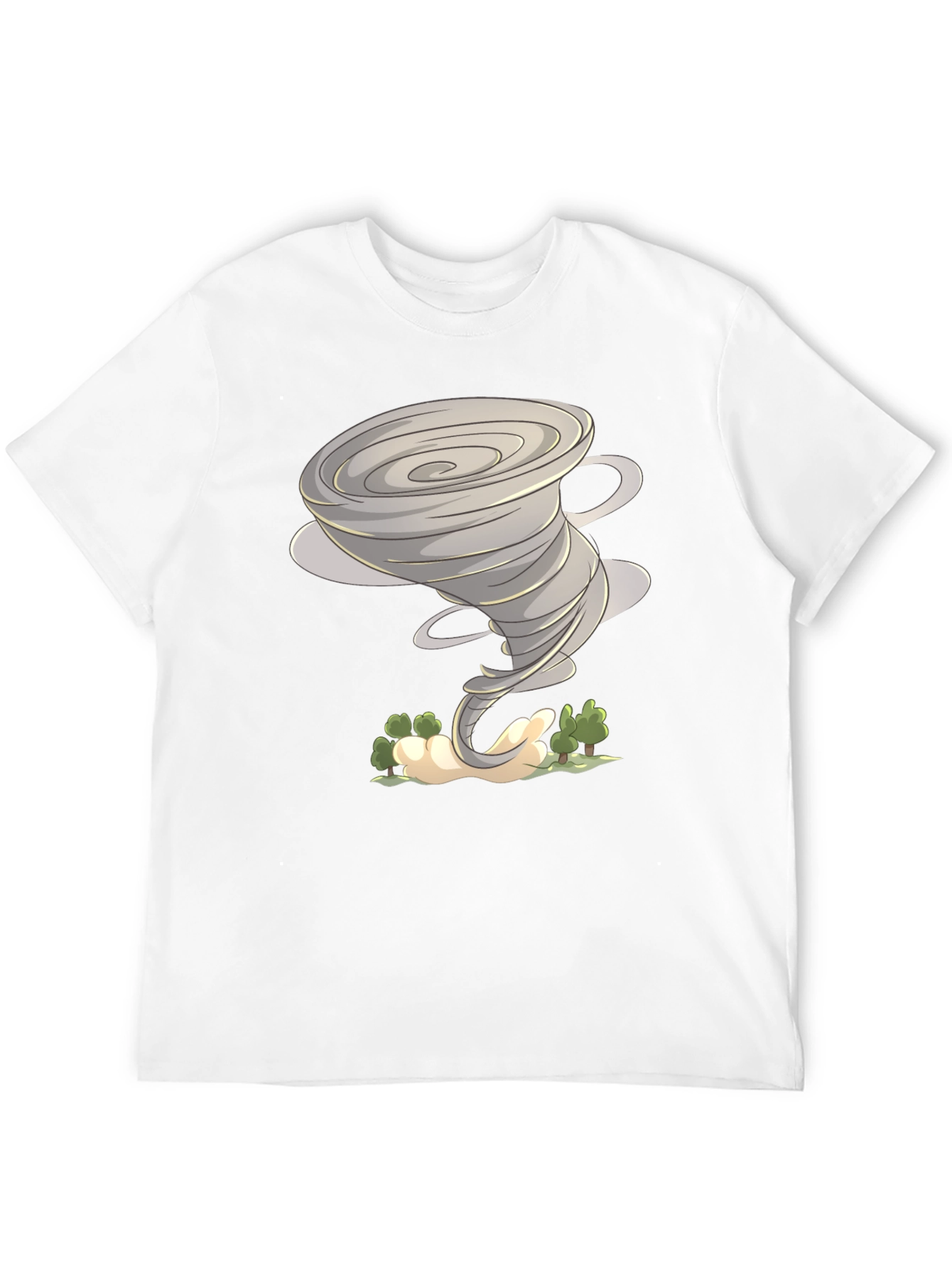 Tornado Graphic Tee - Black Cotton Shirt