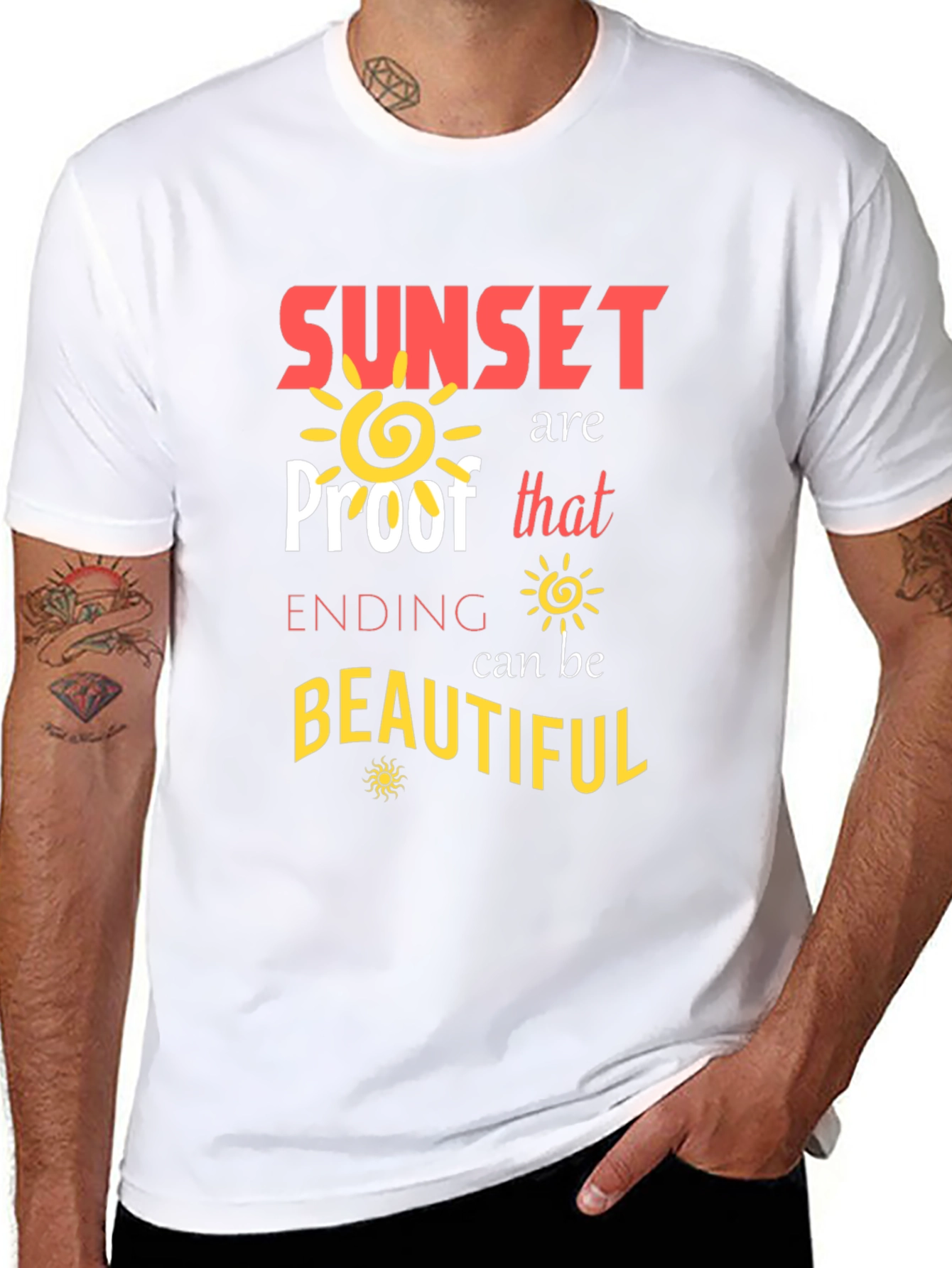 Sunset Proof Beautiful Ending Graphic Tee