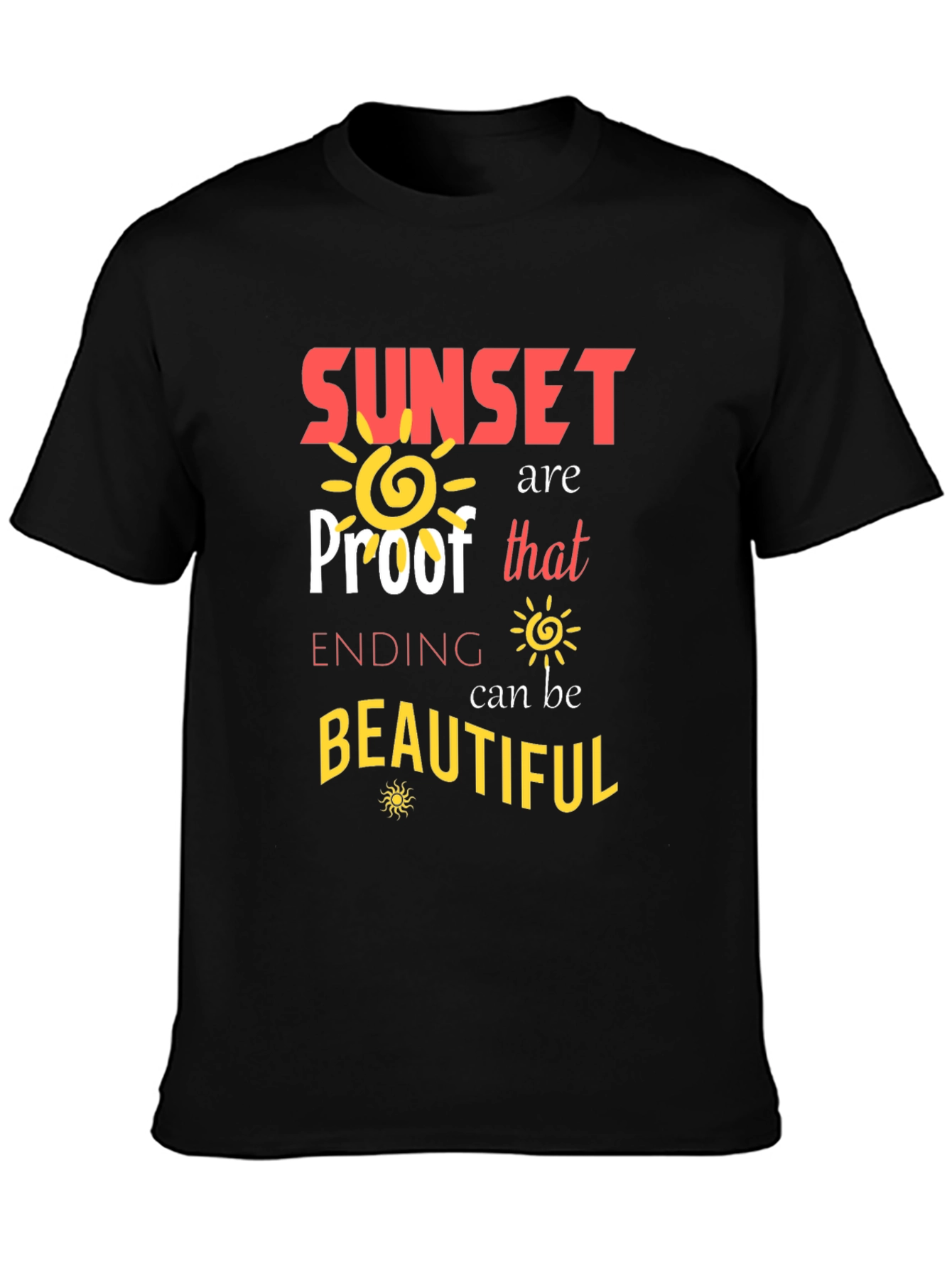 Sunset Proof Beautiful Ending Graphic Tee