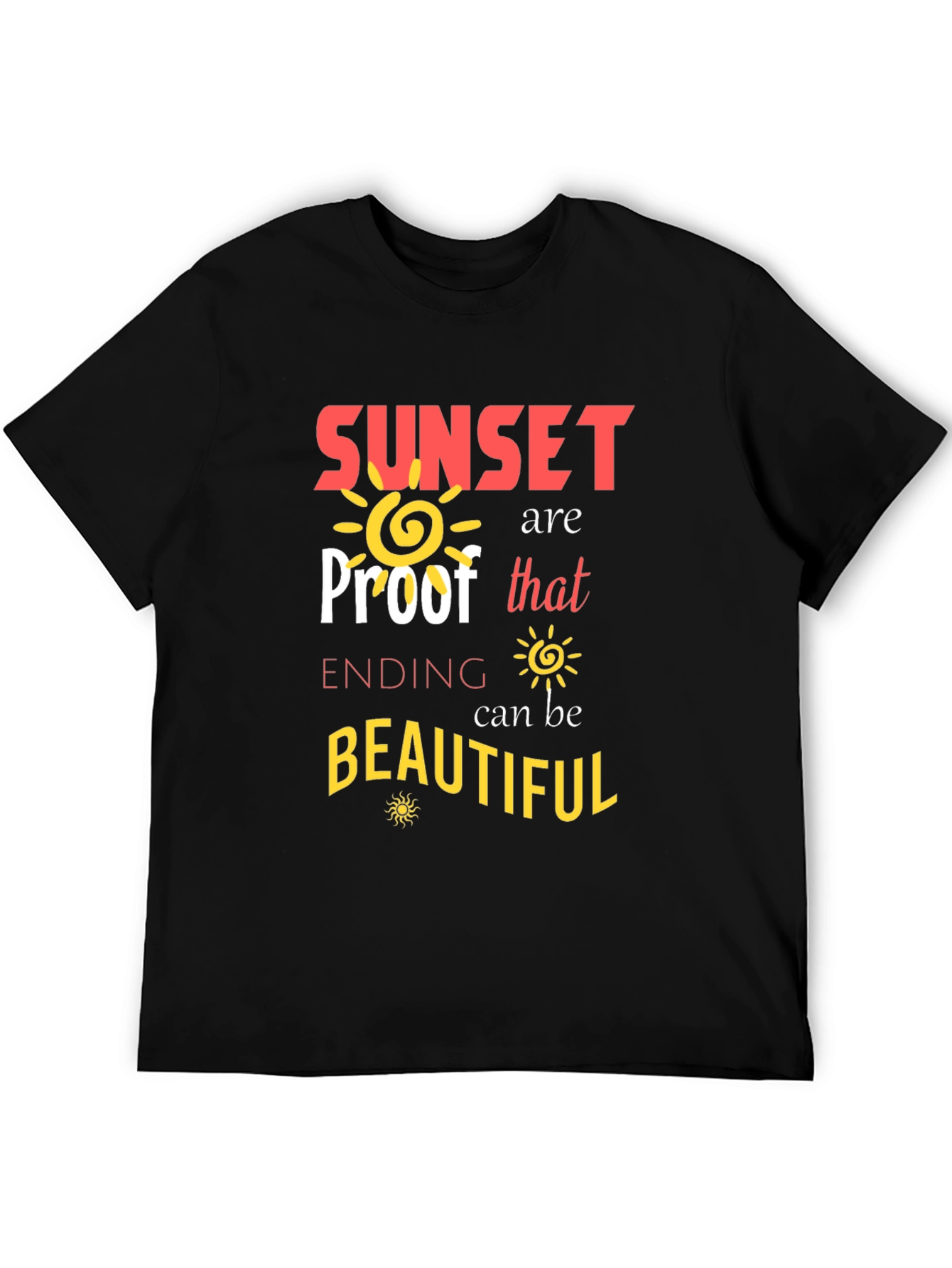 Sunset Proof Beautiful Ending Graphic Tee