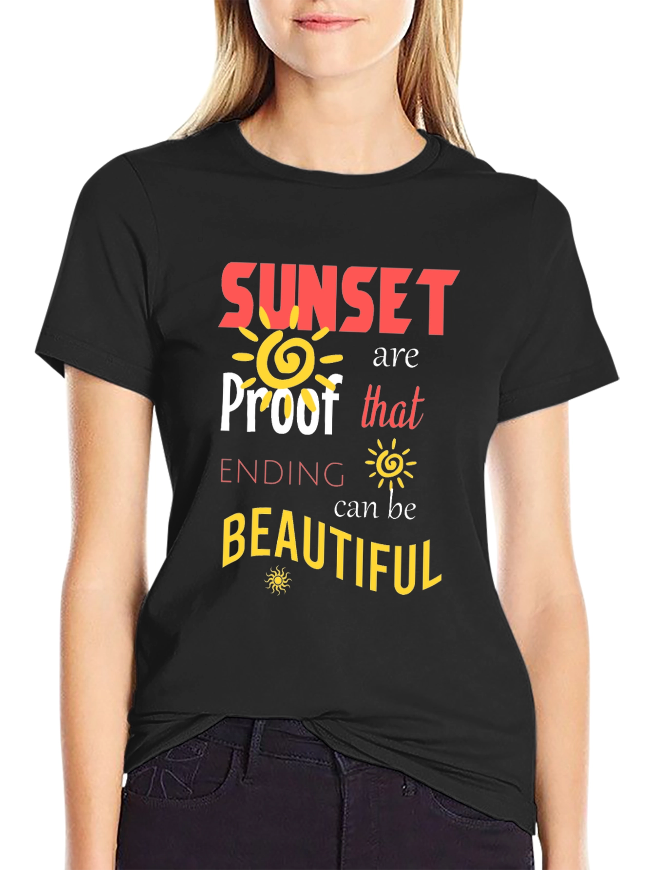 Sunset Proof Beautiful Ending Graphic Tee