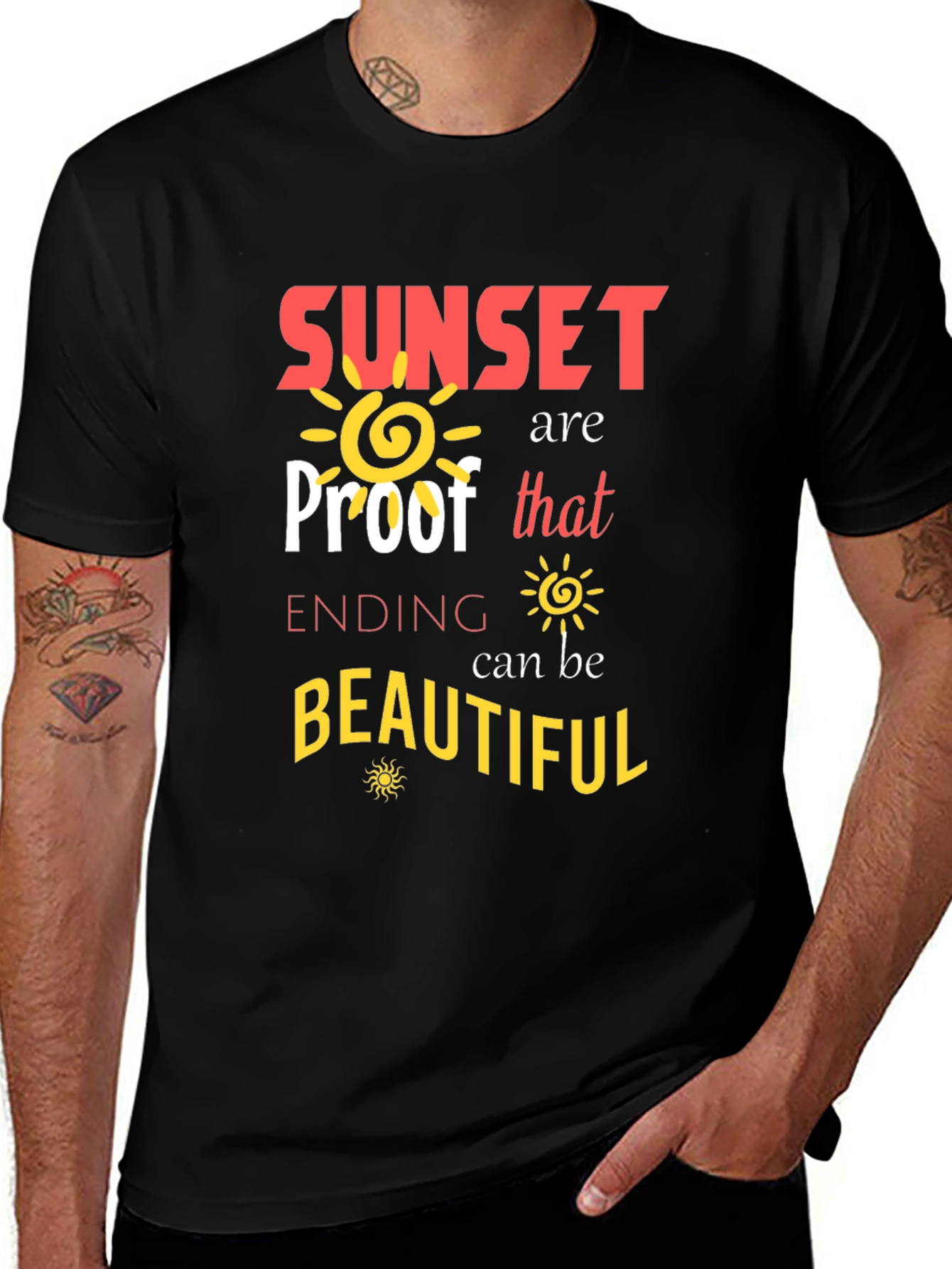 Sunset Proof Beautiful Ending Graphic Tee