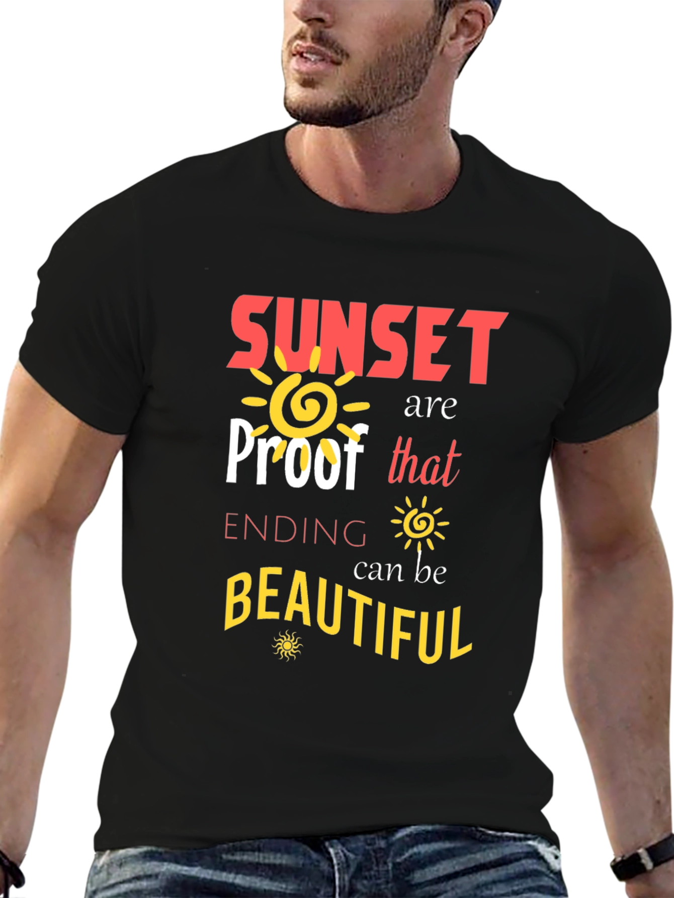 Sunset Proof Beautiful Ending Graphic Tee