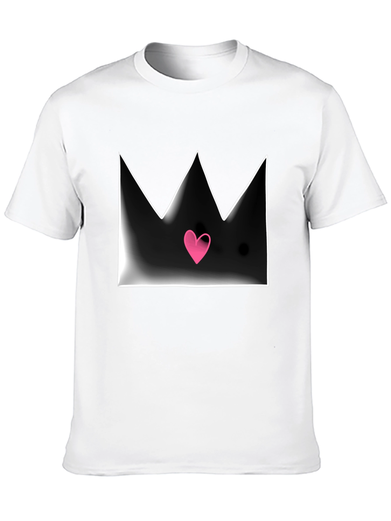 Crown Heart Graphic Tee - Mens Black T-Shirt