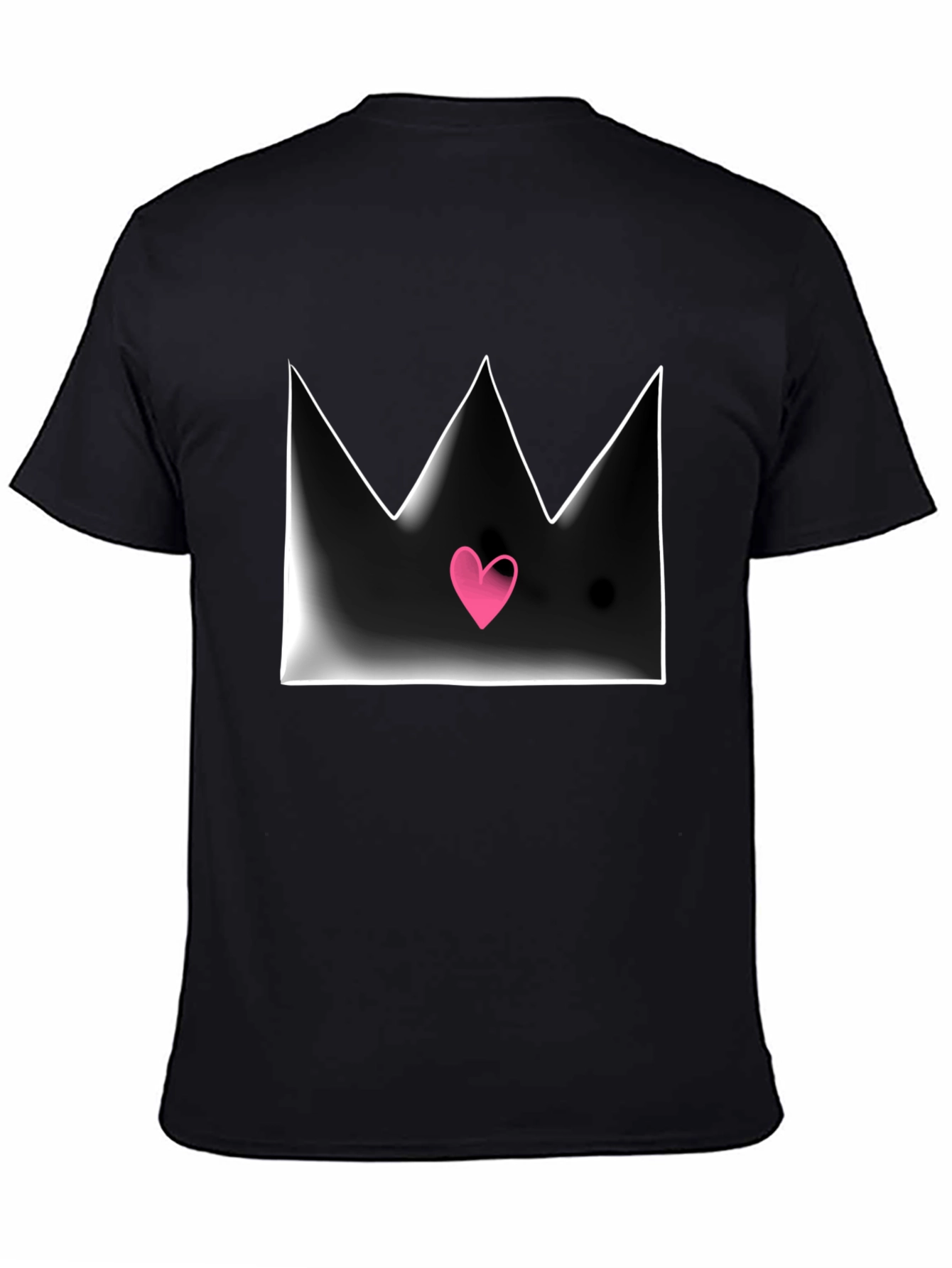 Crown Heart Graphic Tee - Mens Black T-Shirt