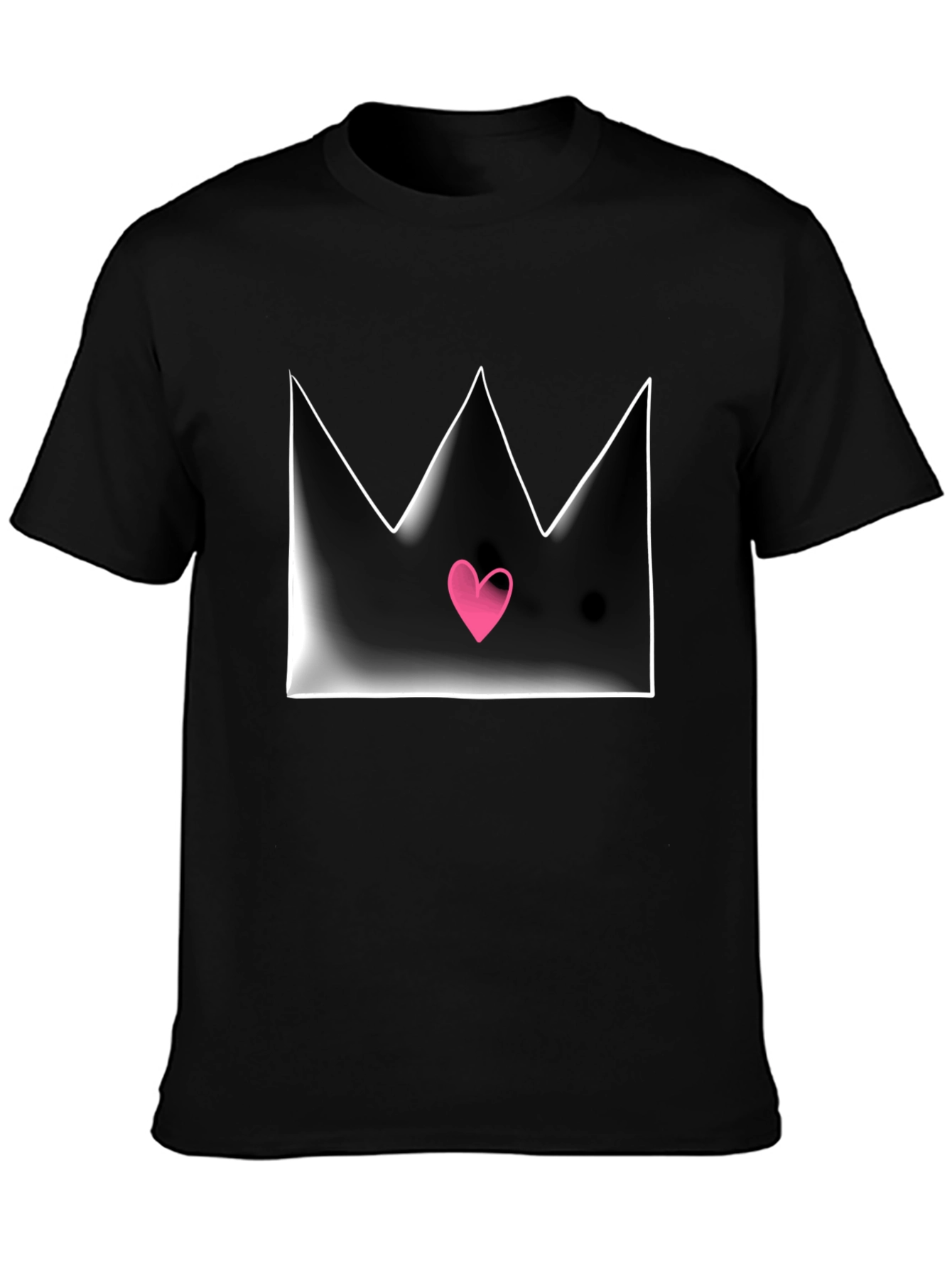 Crown Heart Graphic Tee - Mens Black T-Shirt
