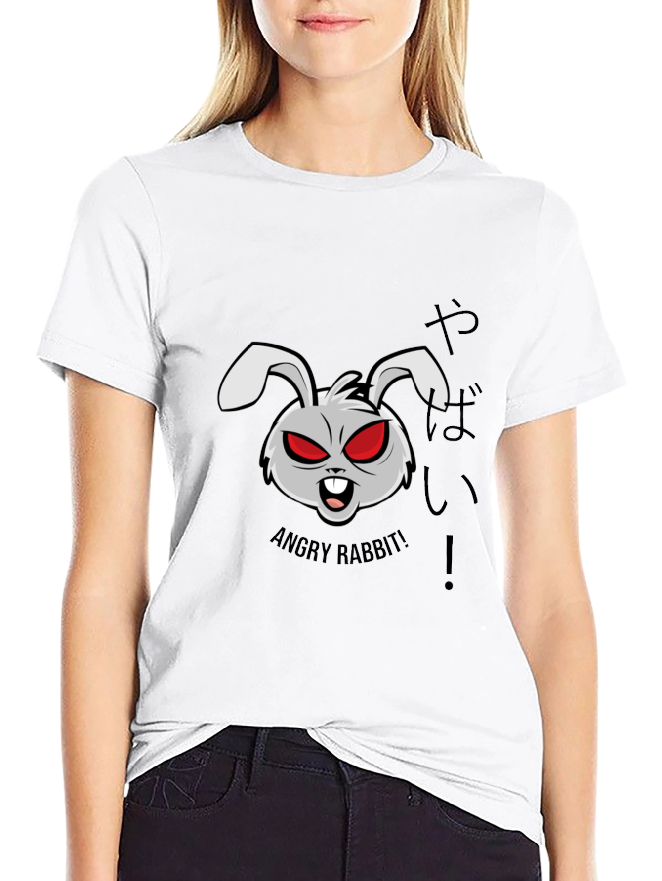 Angry Rabbit Graphic T-Shirt - Edgy & Unique Design