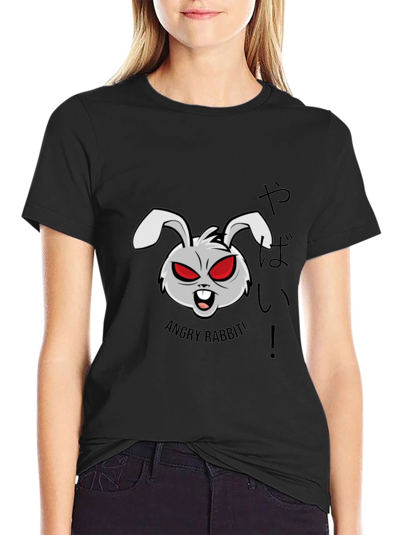 Angry Rabbit Graphic T-Shirt - Edgy & Unique Design