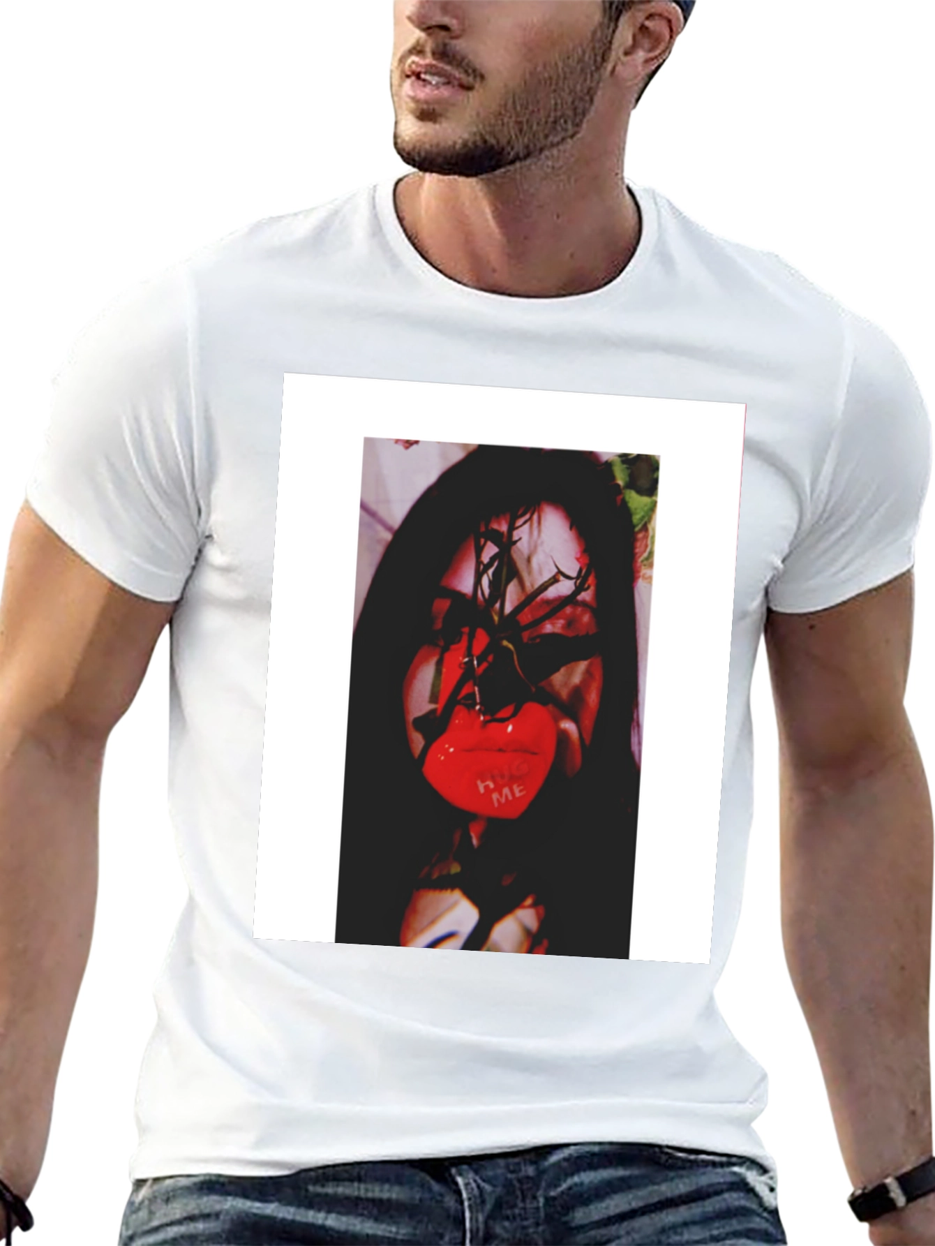 Graphic Print Crew Neck T-Shirt