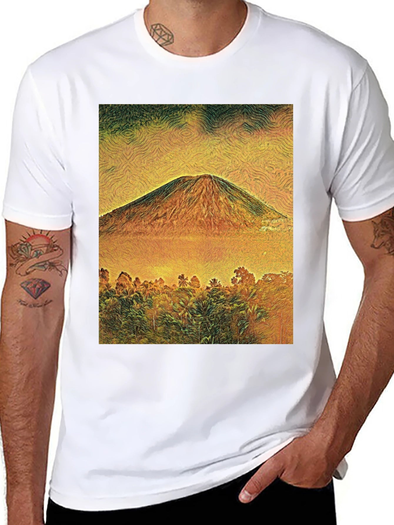 Mountain View Graphic Tee - Black Unisex T-Shirt