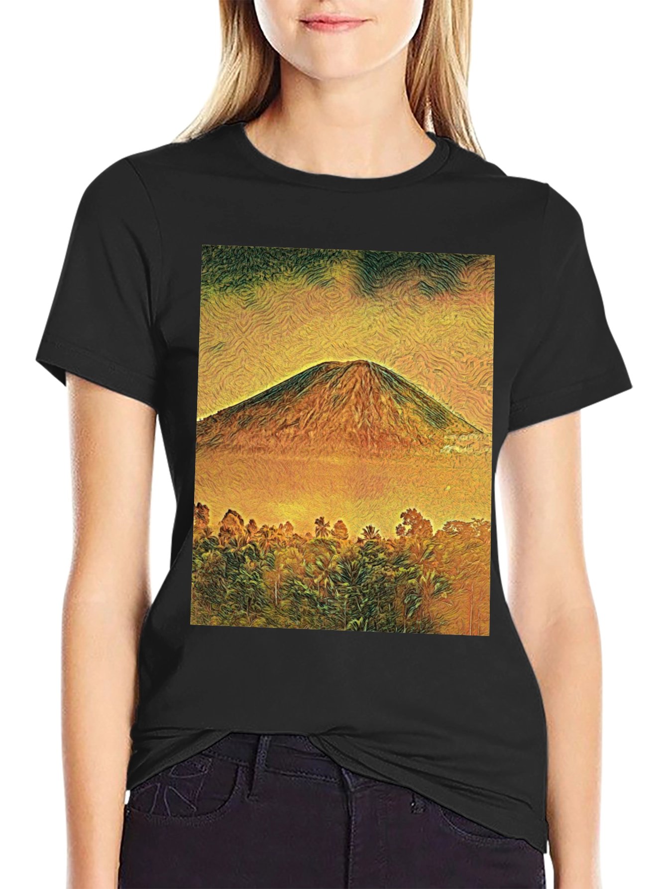 Mountain View Graphic Tee - Black Unisex T-Shirt