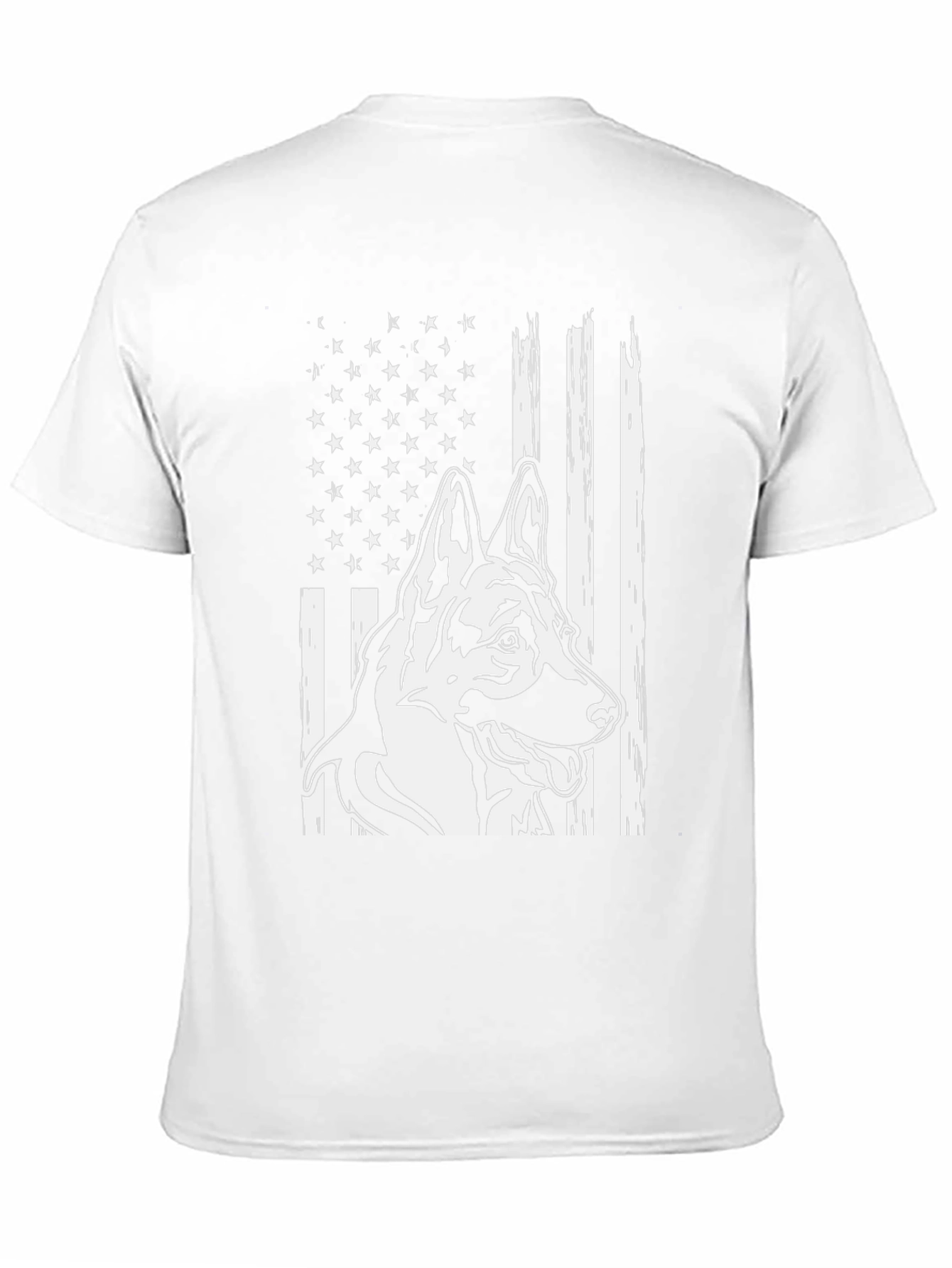 American Flag German Shepherd Graphic T-Shirt