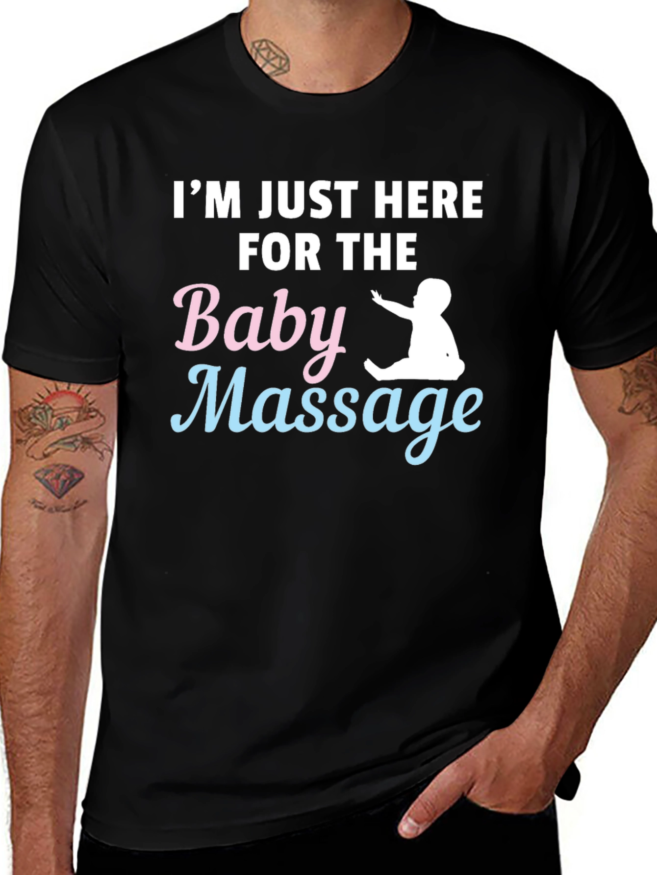 Baby Massage T-Shirt - Humorous Parent Tee