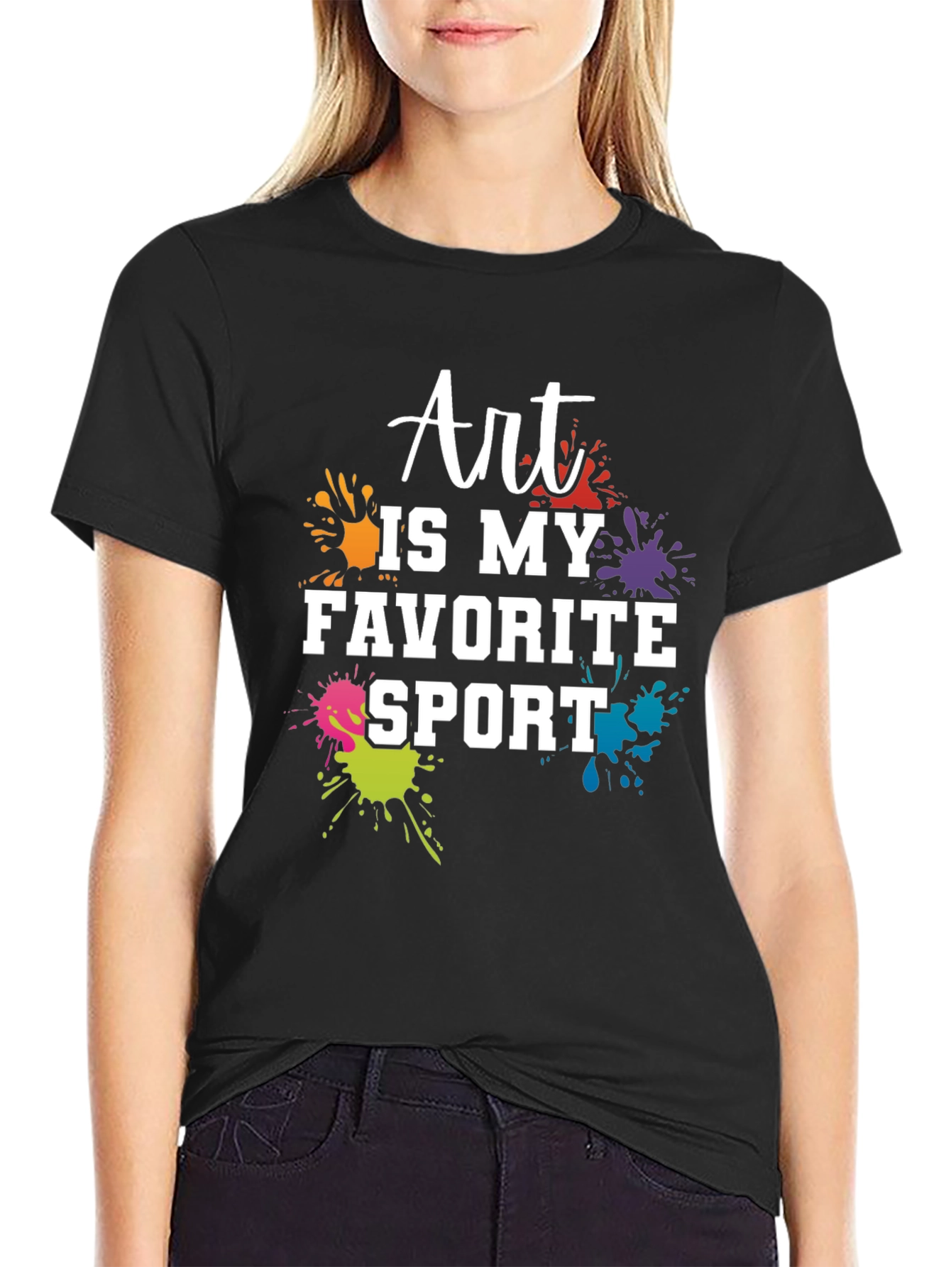 Art Is My Favorite Sport Black T-Shirt