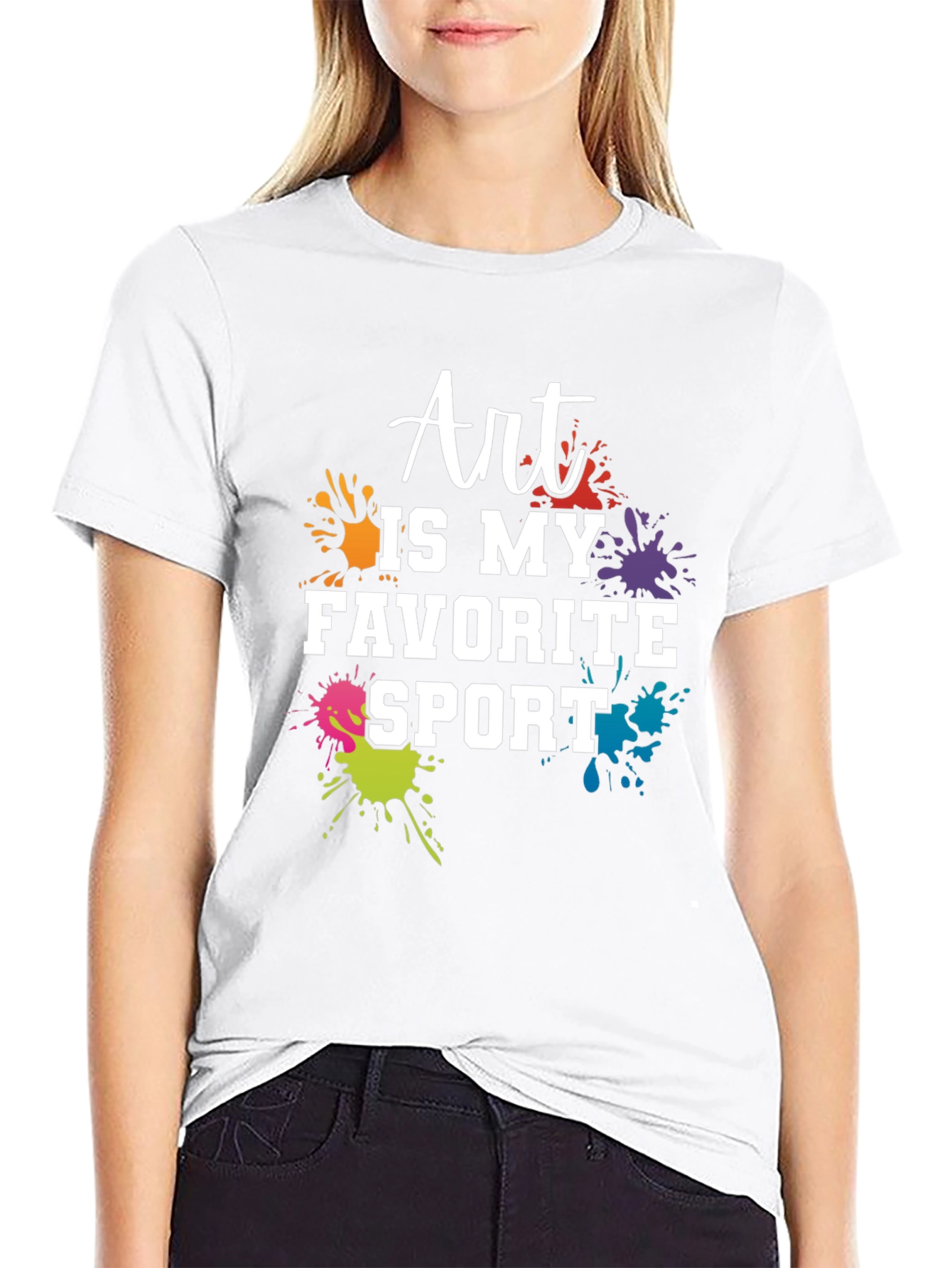 Art Is My Favorite Sport Black T-Shirt