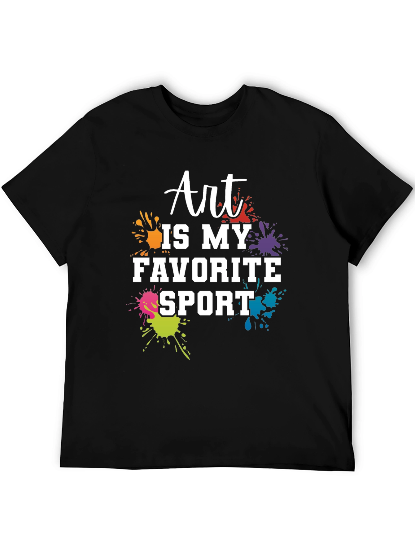 Art Is My Favorite Sport Black T-Shirt