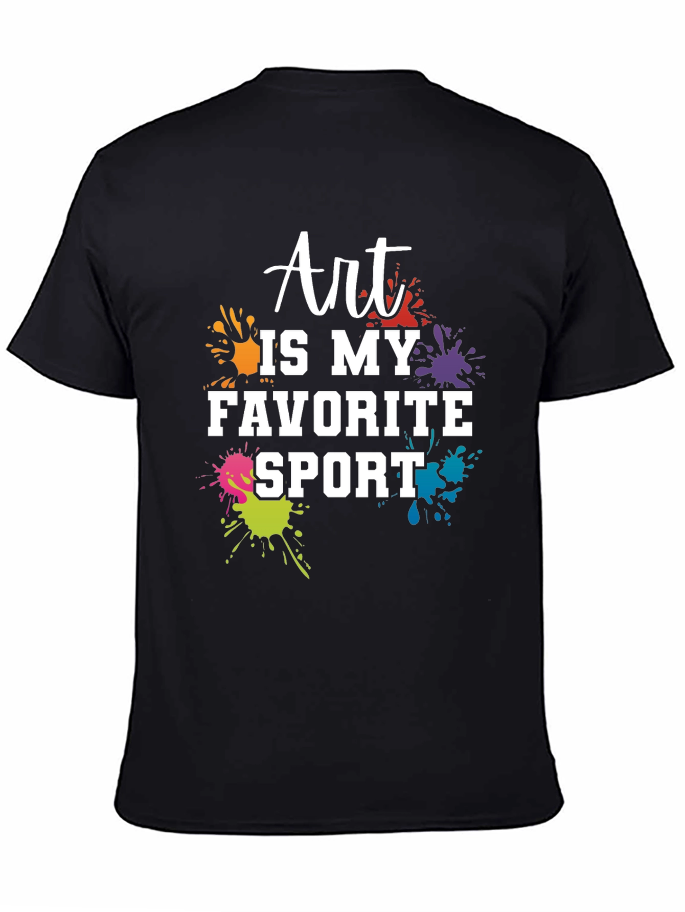 Art Is My Favorite Sport Black T-Shirt