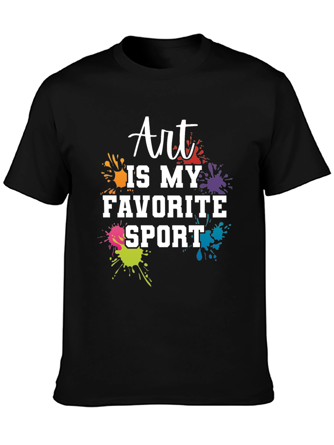 Art Is My Favorite Sport Black T-Shirt