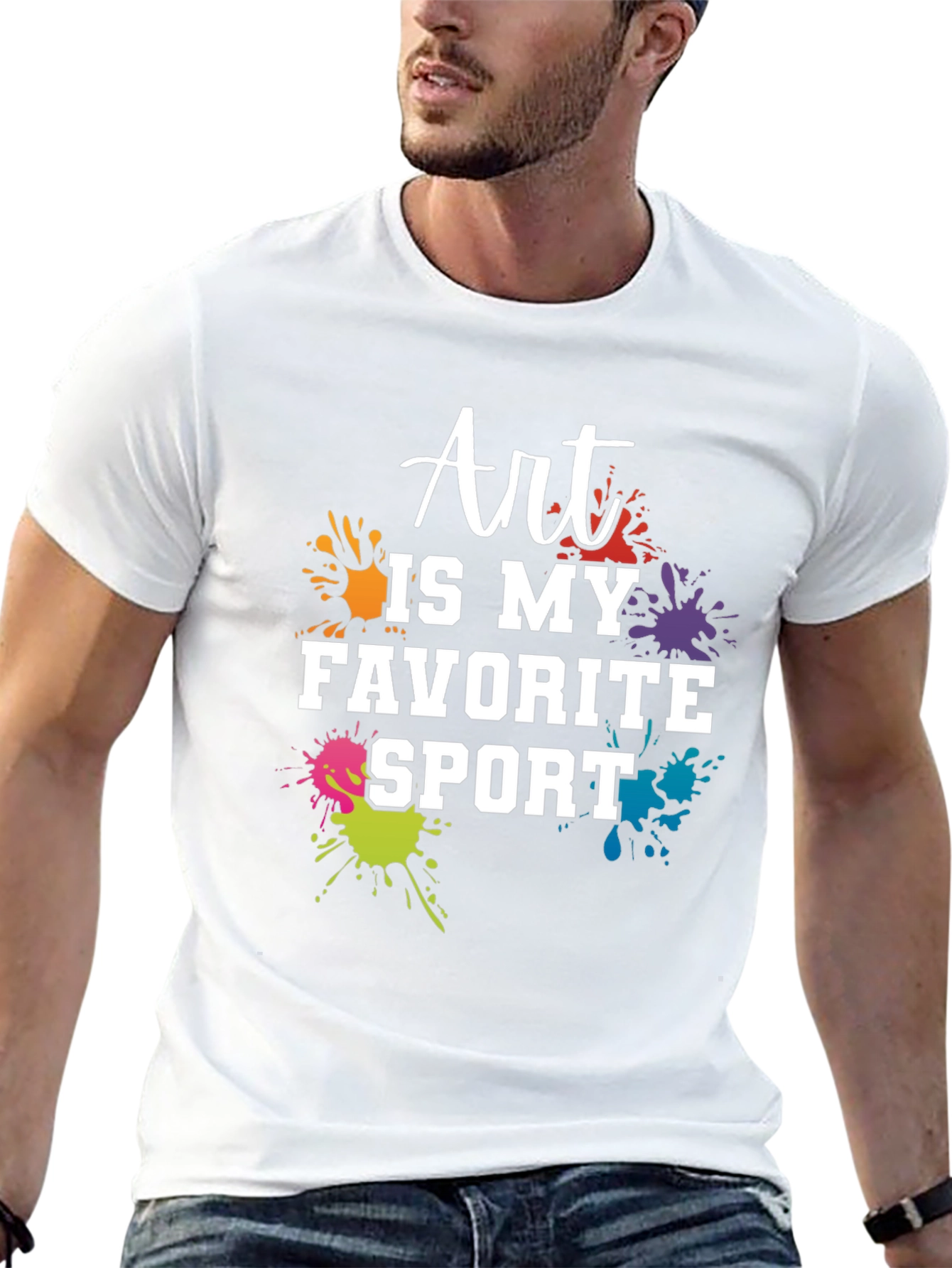 Art Is My Favorite Sport Black T-Shirt