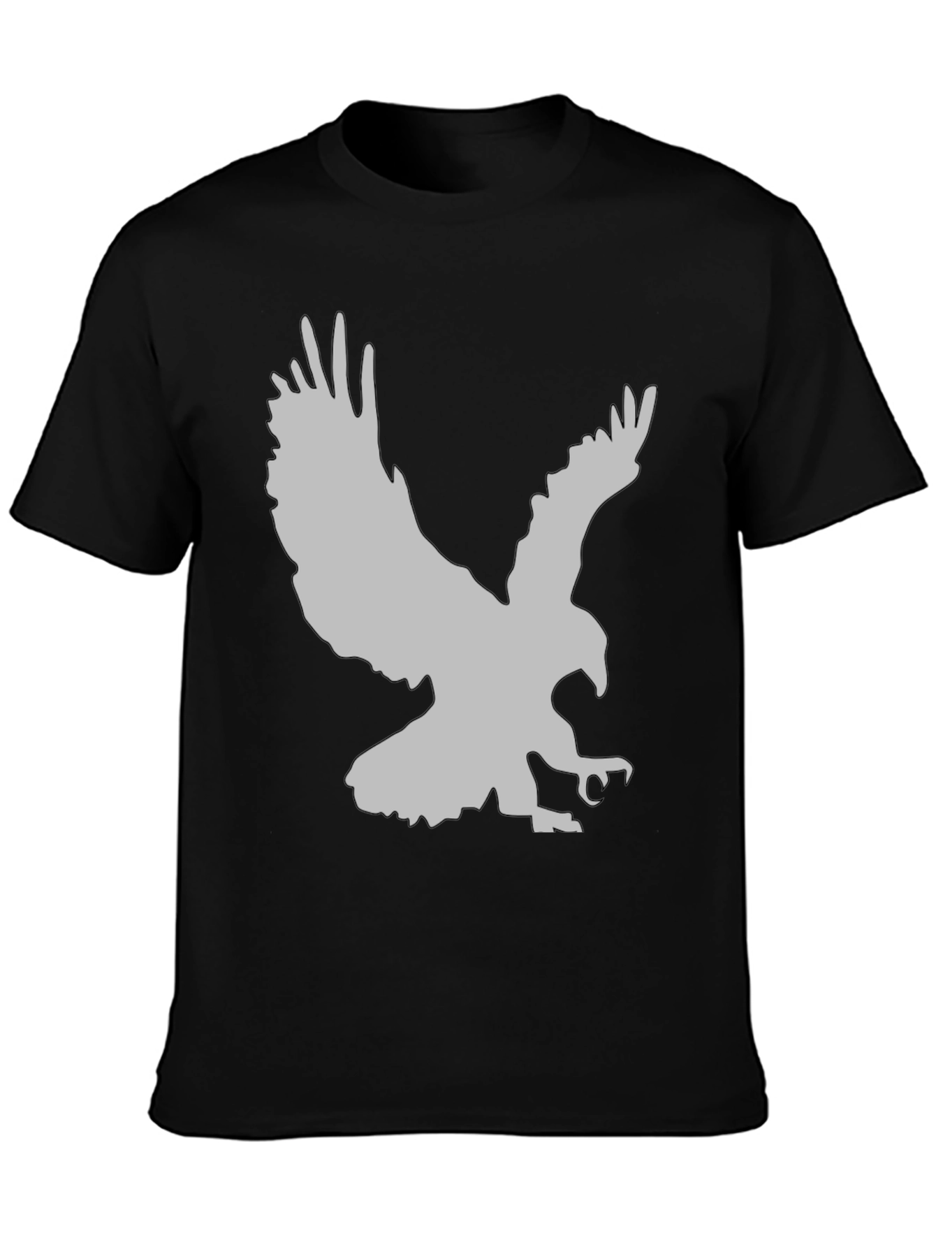 Eagle Graphic Print Black T-Shirt