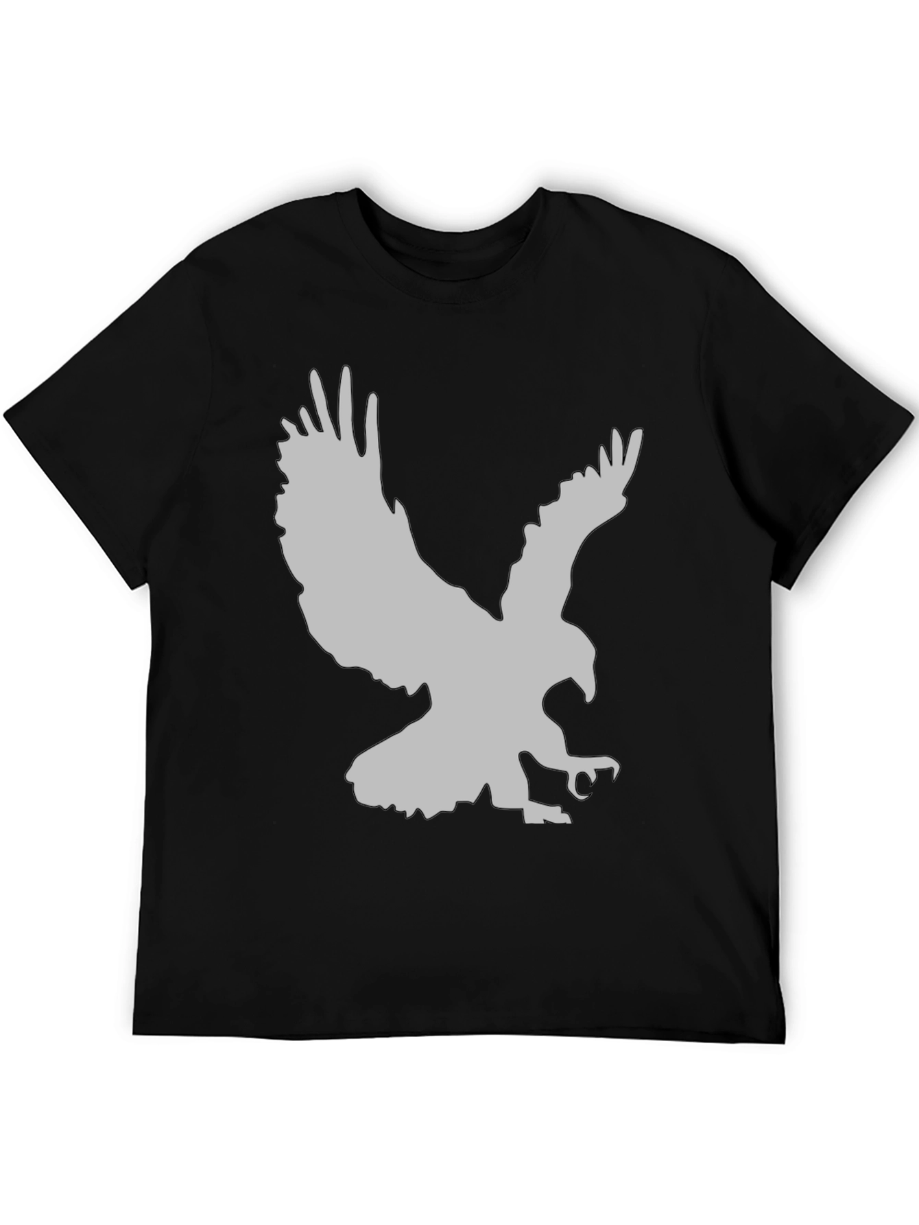 Eagle Graphic Print Black T-Shirt