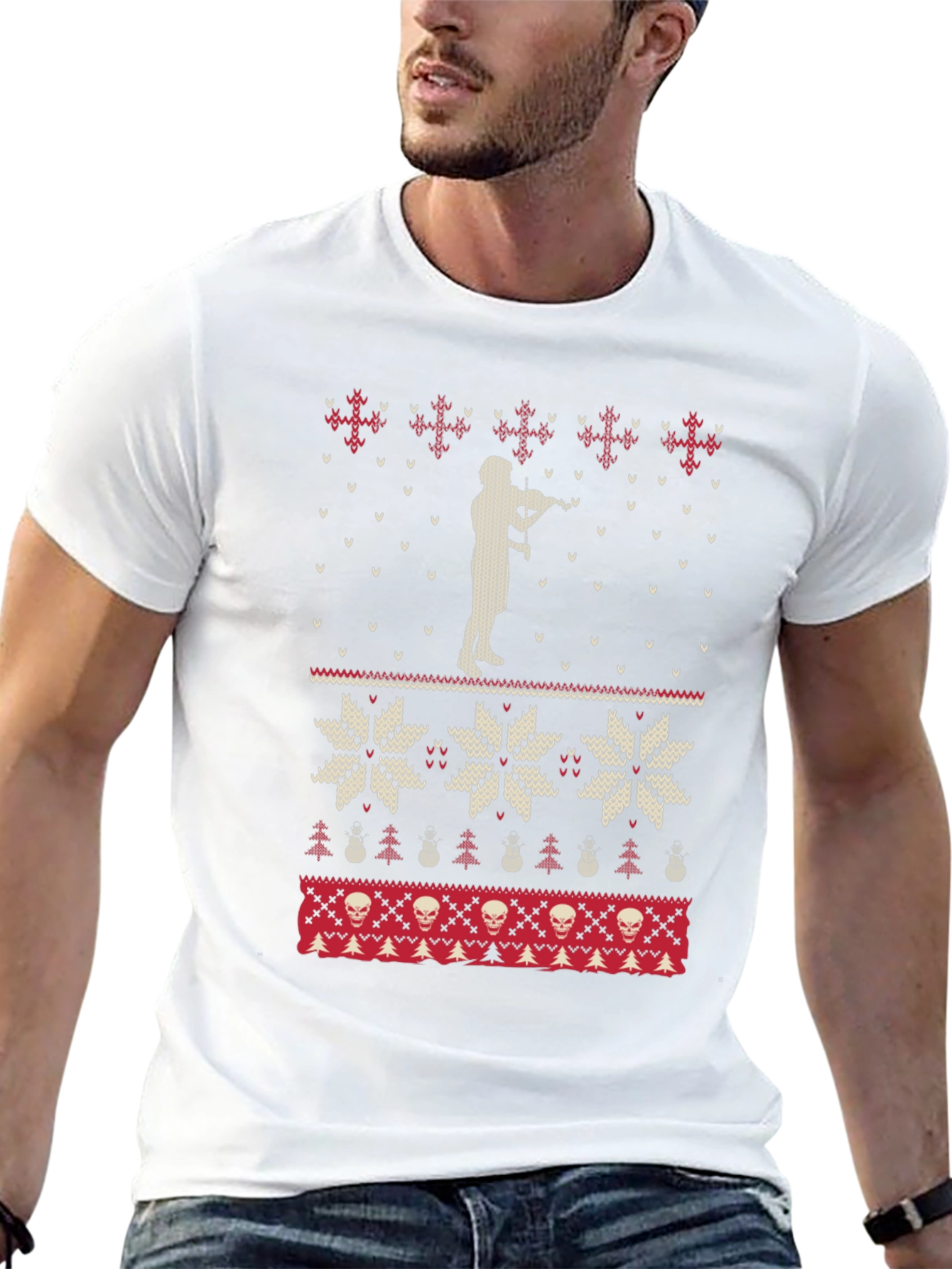 Novelty Ugly Christmas Sweater T-Shirt