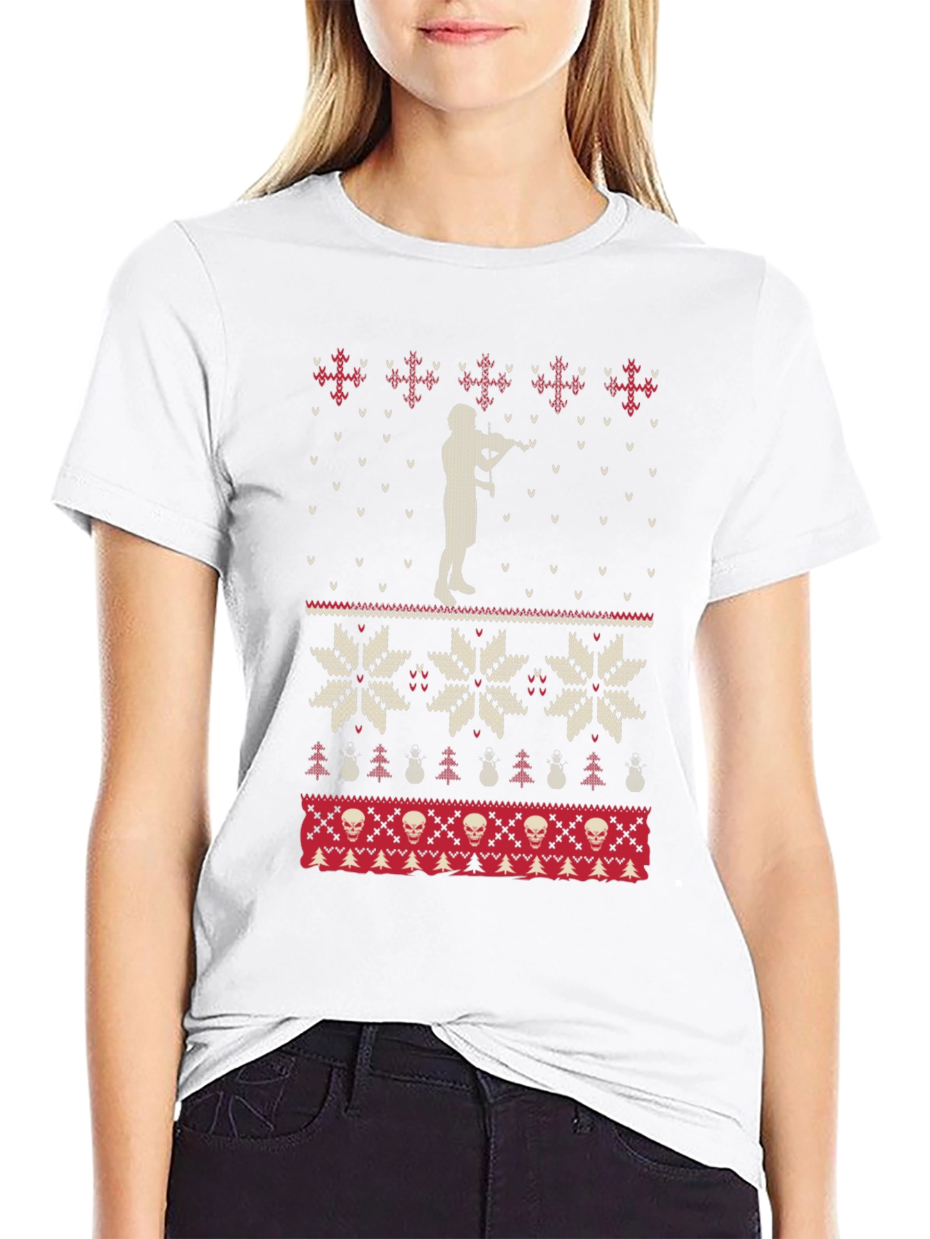 Novelty Ugly Christmas Sweater T-Shirt