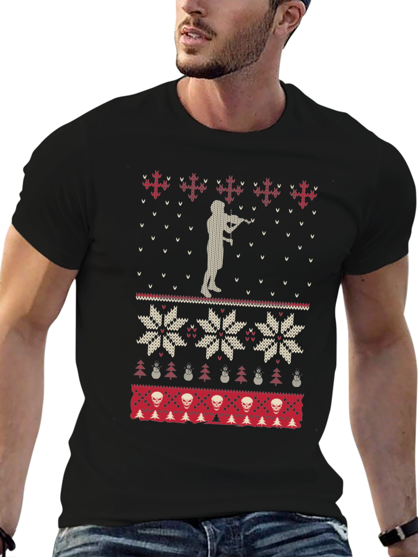 Novelty Ugly Christmas Sweater T-Shirt