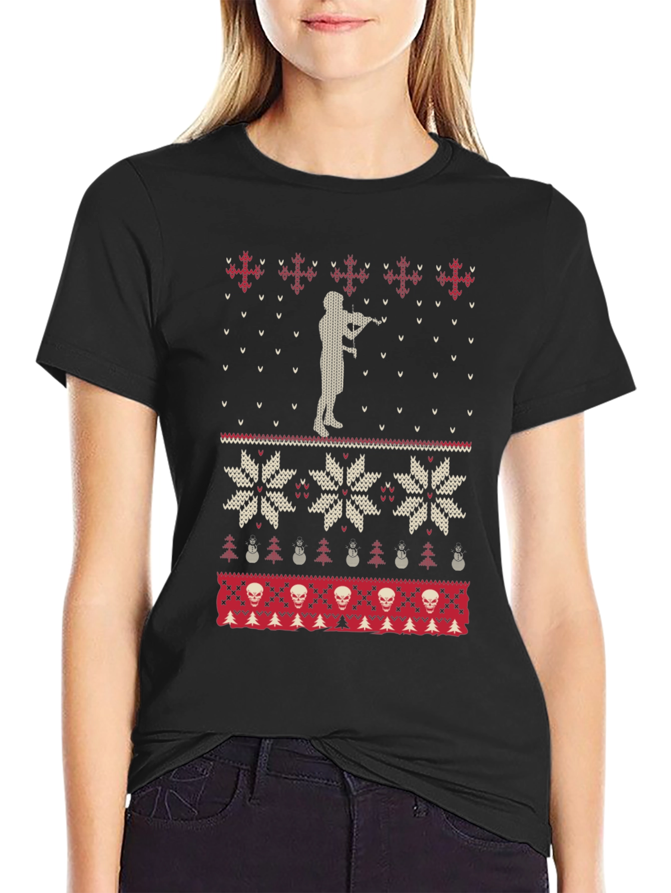 Novelty Ugly Christmas Sweater T-Shirt