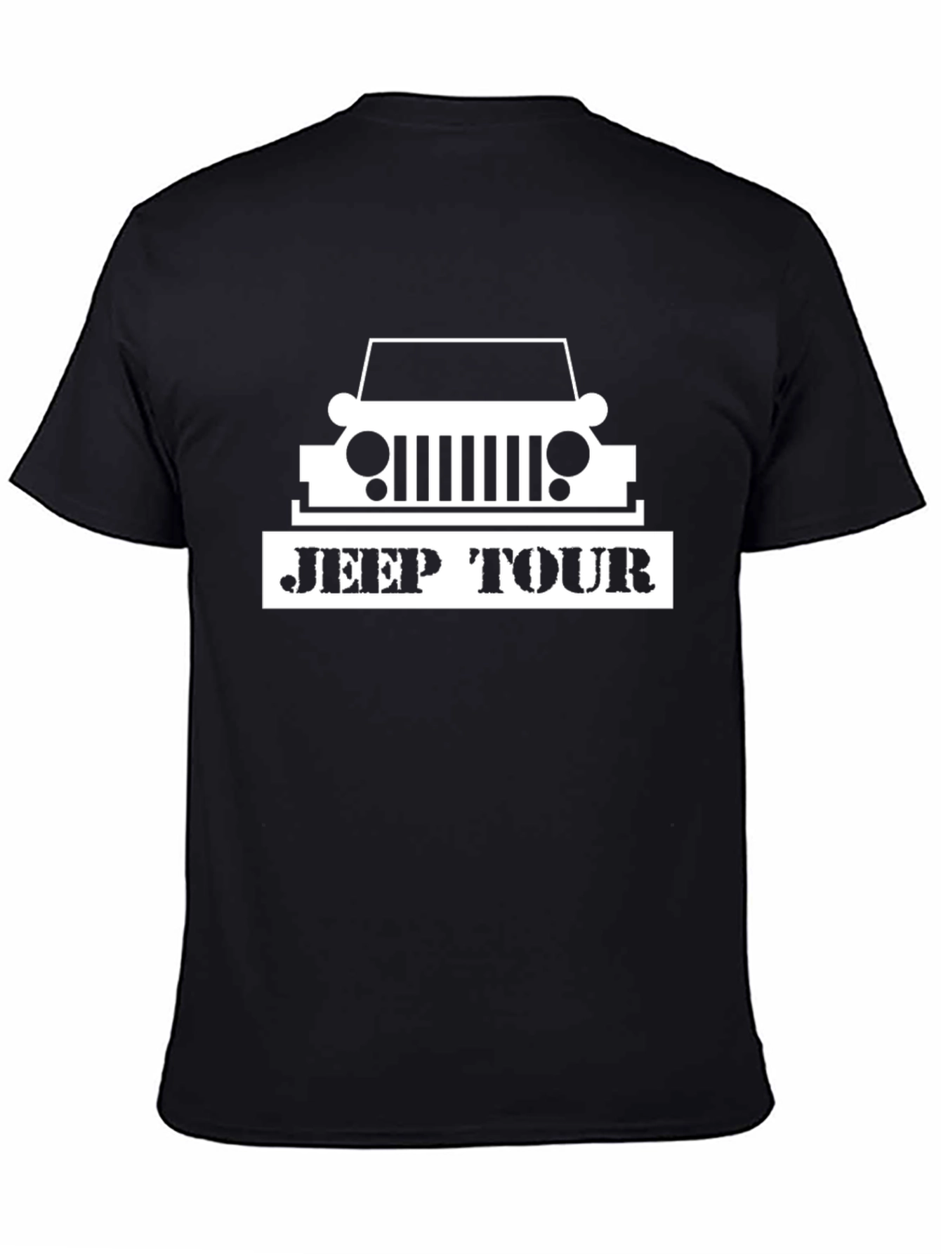 Jeep Tour Graphic Tee - Black Crew Neck