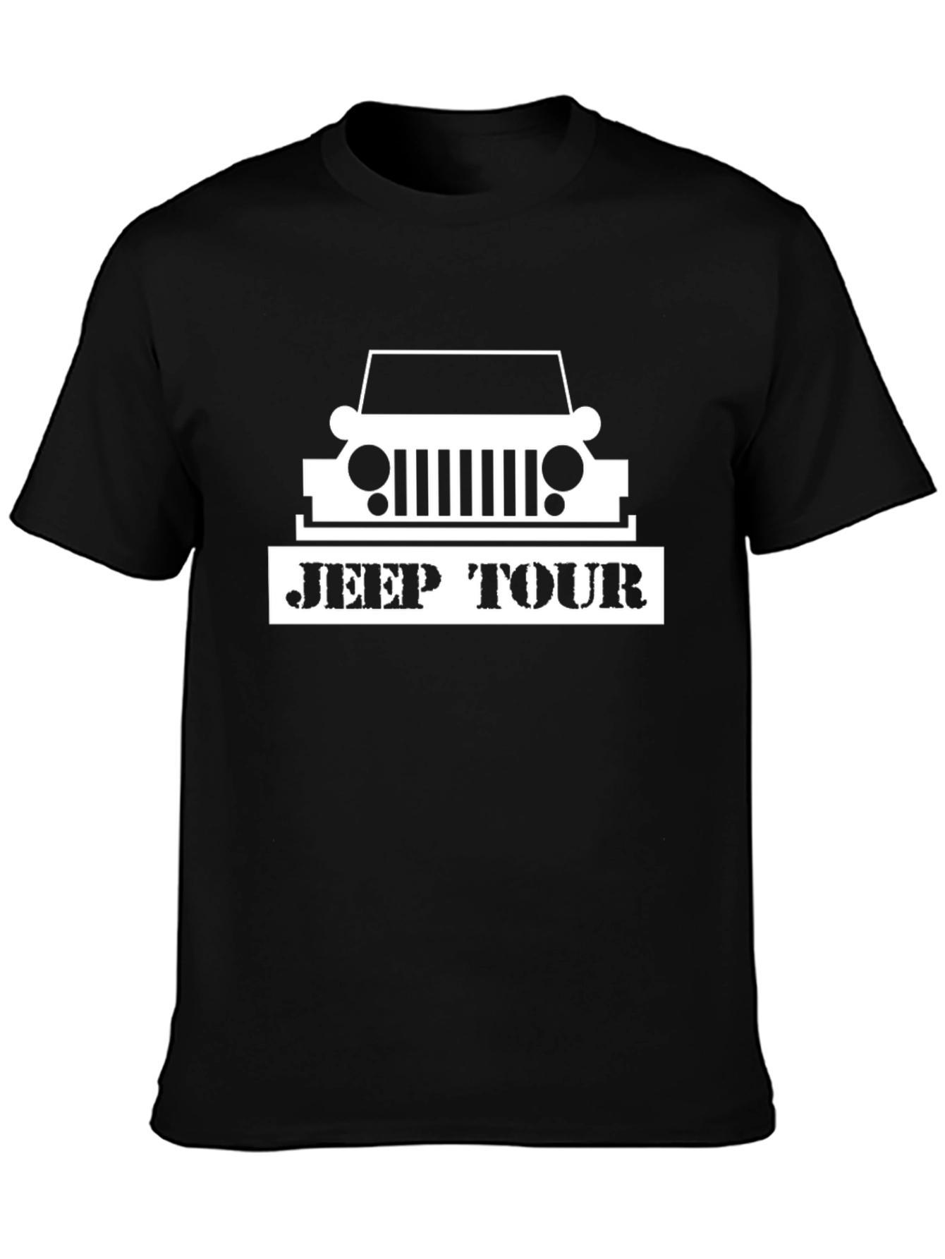 Jeep Tour Graphic Tee - Black Crew Neck
