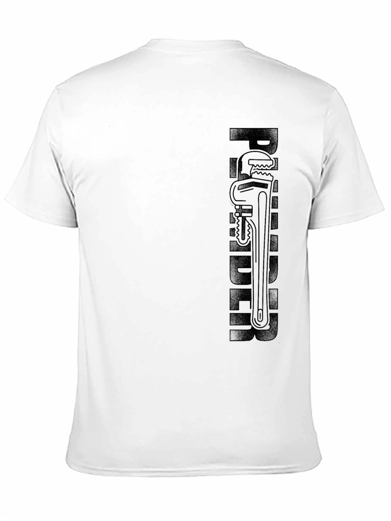 Plumber Wrench Graphic T-Shirt - Black