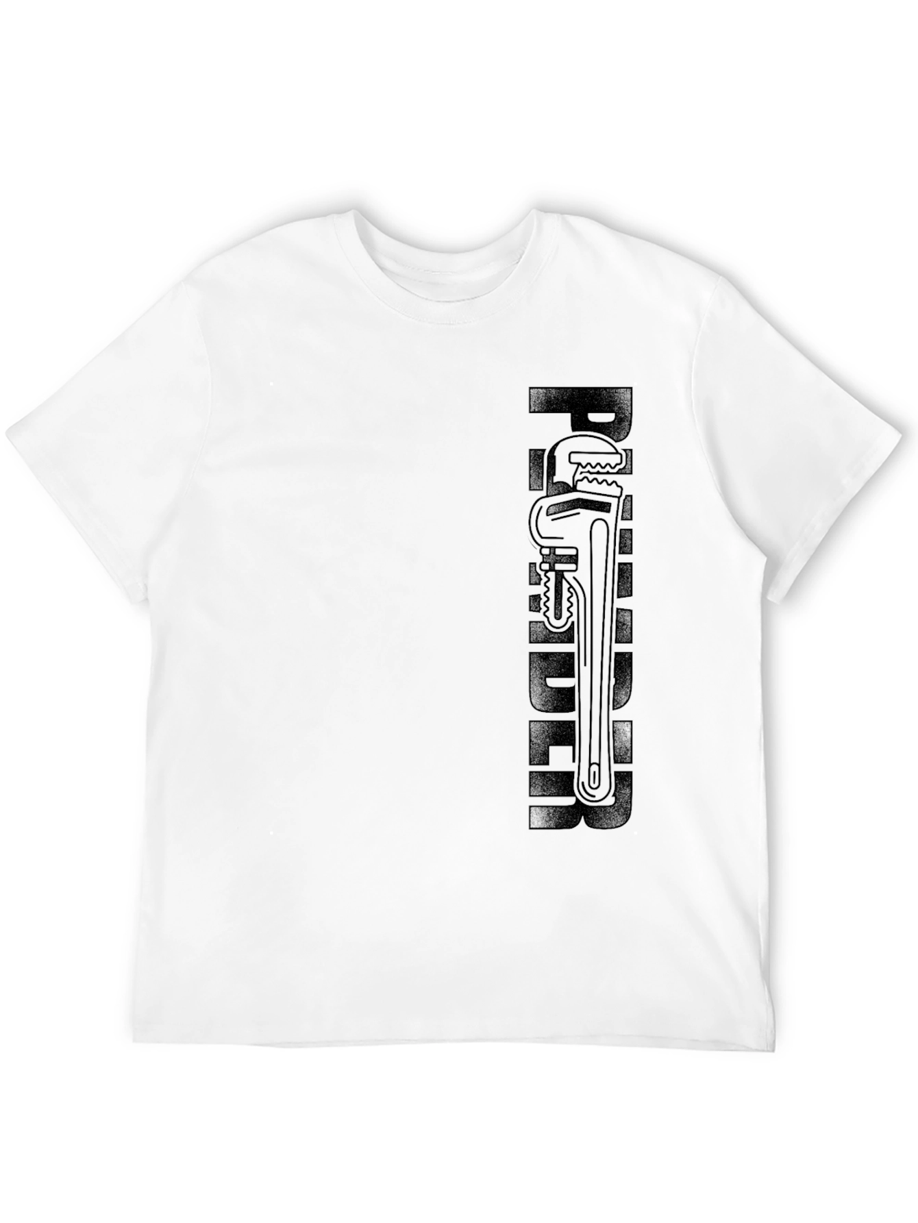 Plumber Wrench Graphic T-Shirt - Black
