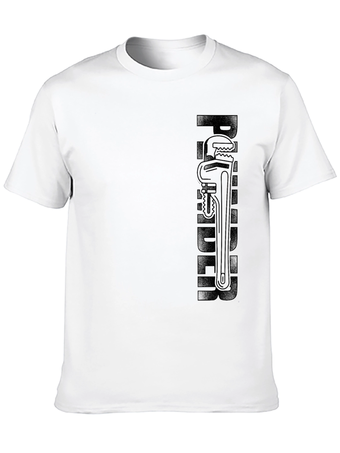 Plumber Wrench Graphic T-Shirt - Black