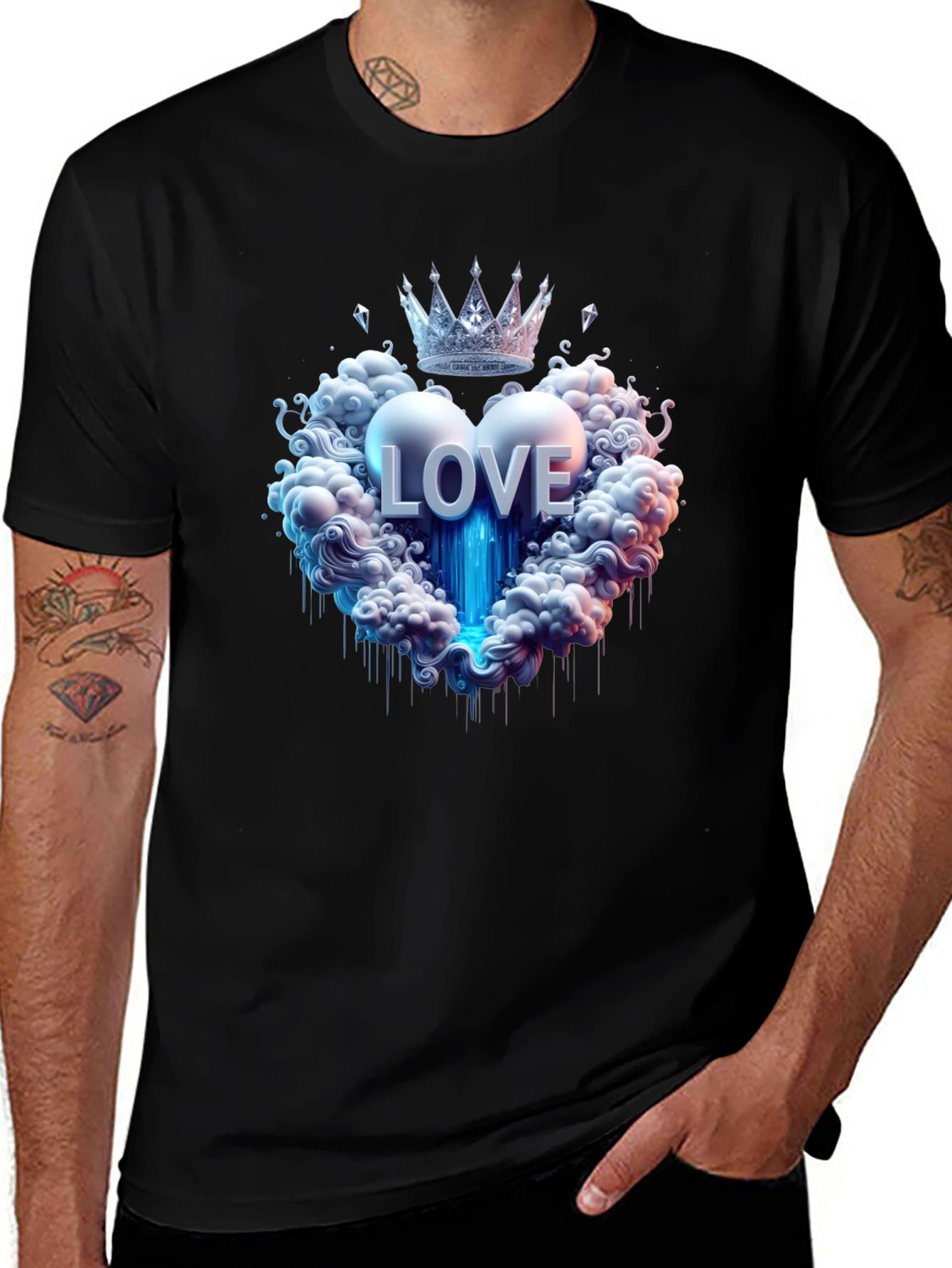 Love Crown Black T-Shirt