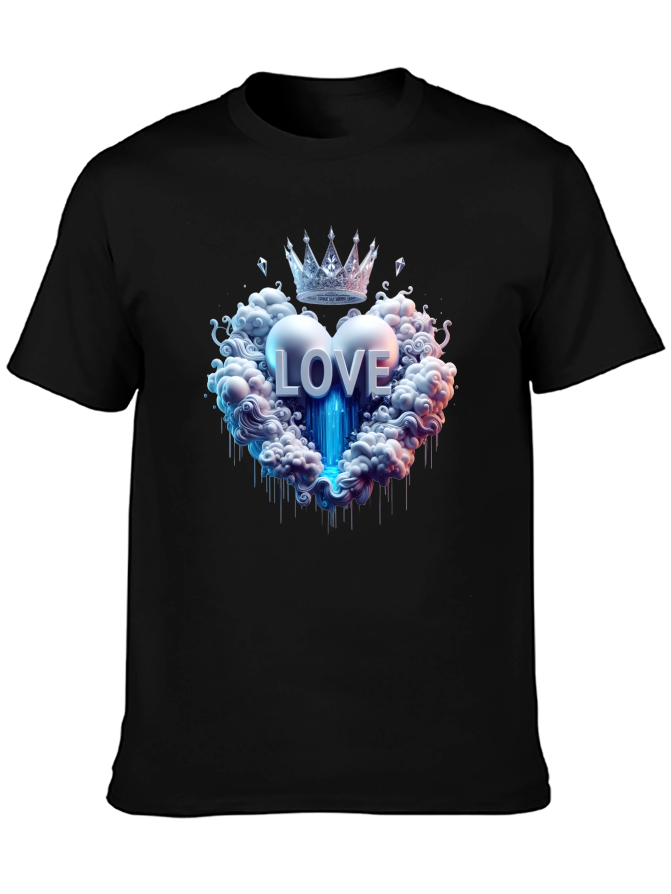 Love Crown Black T-Shirt