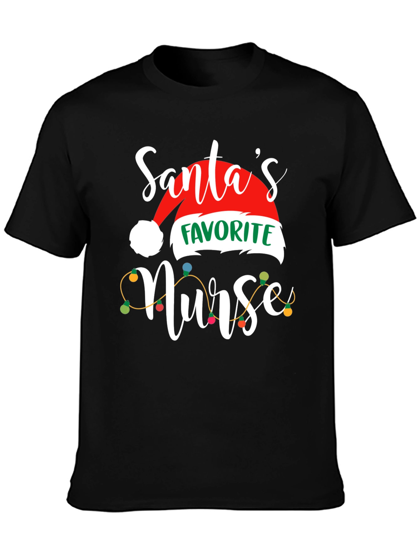 Santas Favorite Nurse Christmas T-Shirt