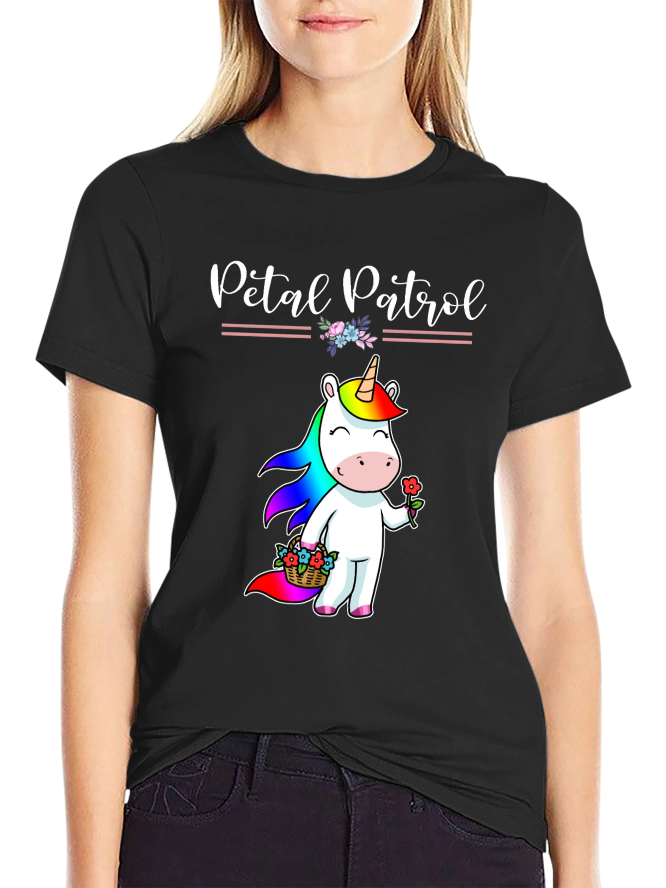 Petal Patrol Unicorn Graphic Tee
