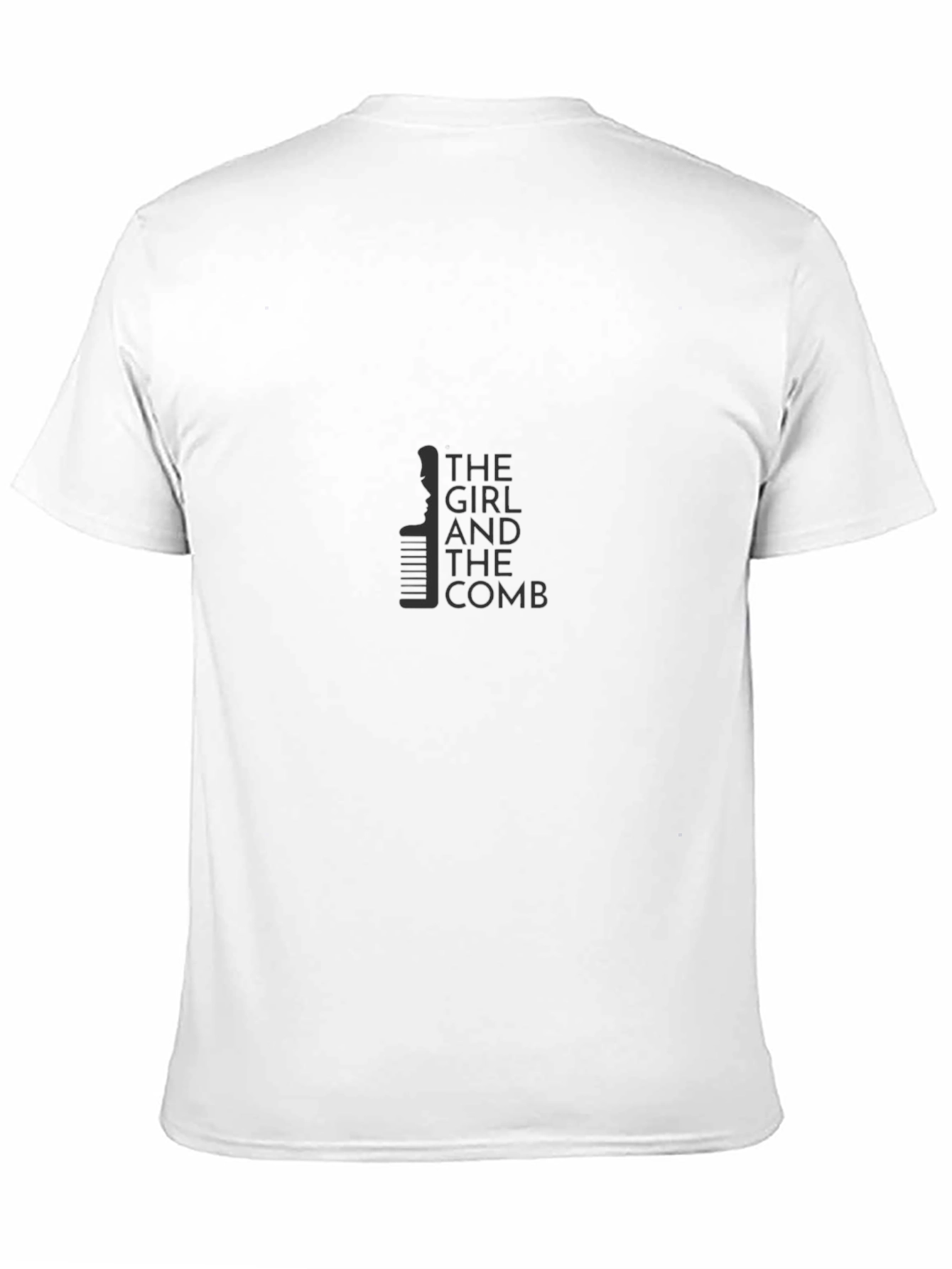 The Girl and The Comb Graphic Tee - Black