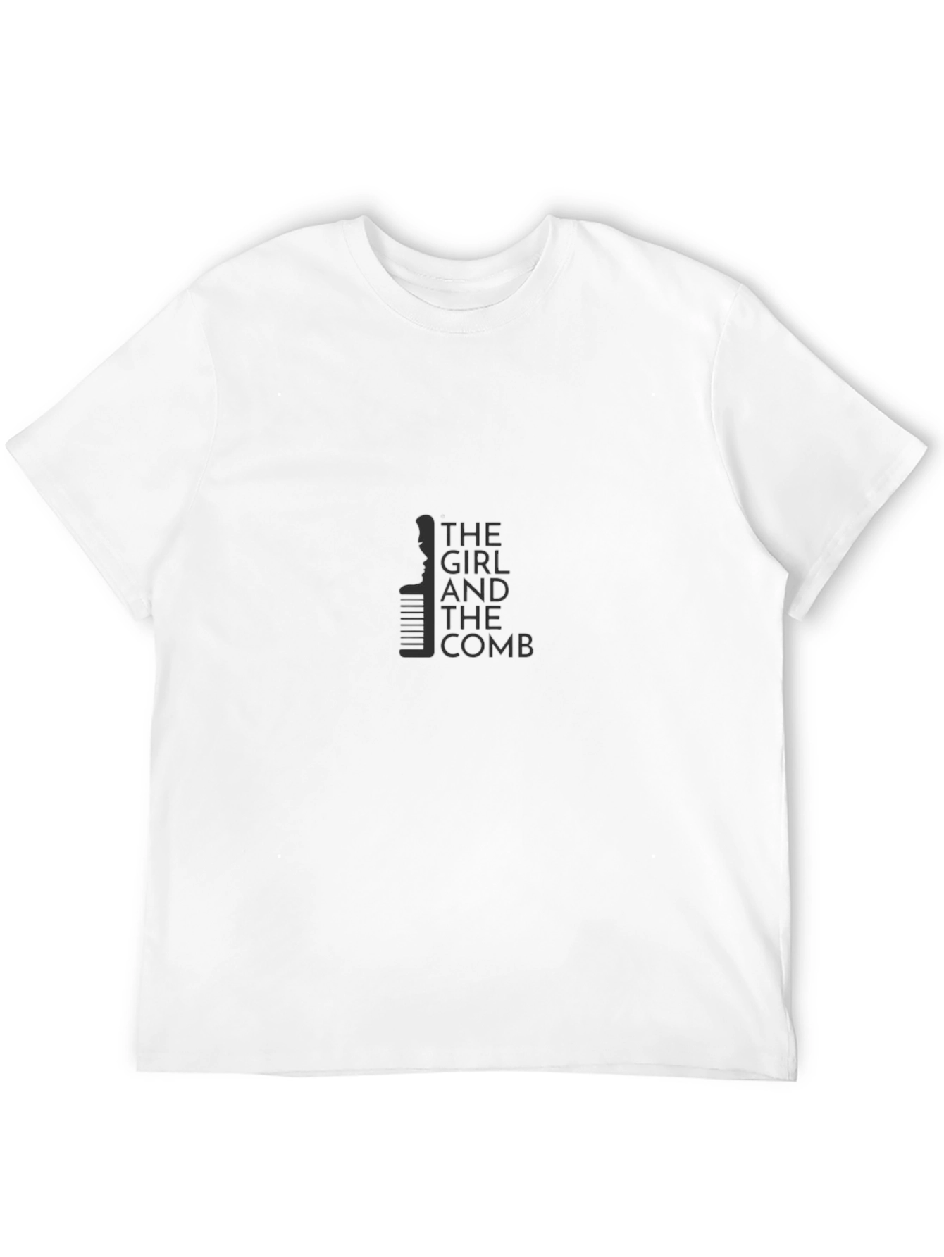 The Girl and The Comb Graphic Tee - Black